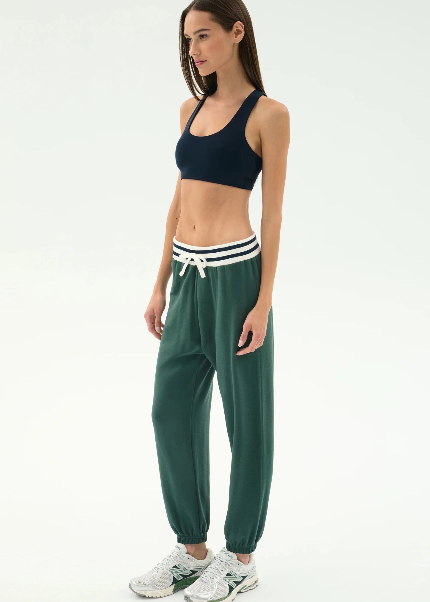 SPLITS59- ANDIE OVERSIZED FLEECE SWEATPANT W/ STRIPE