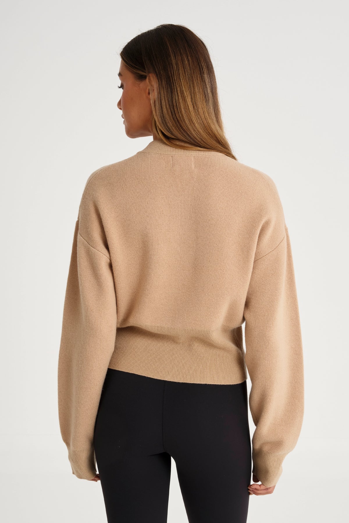 ALL FENIX- TWO WAY ZIP KNIT BOMBER TOFFEE