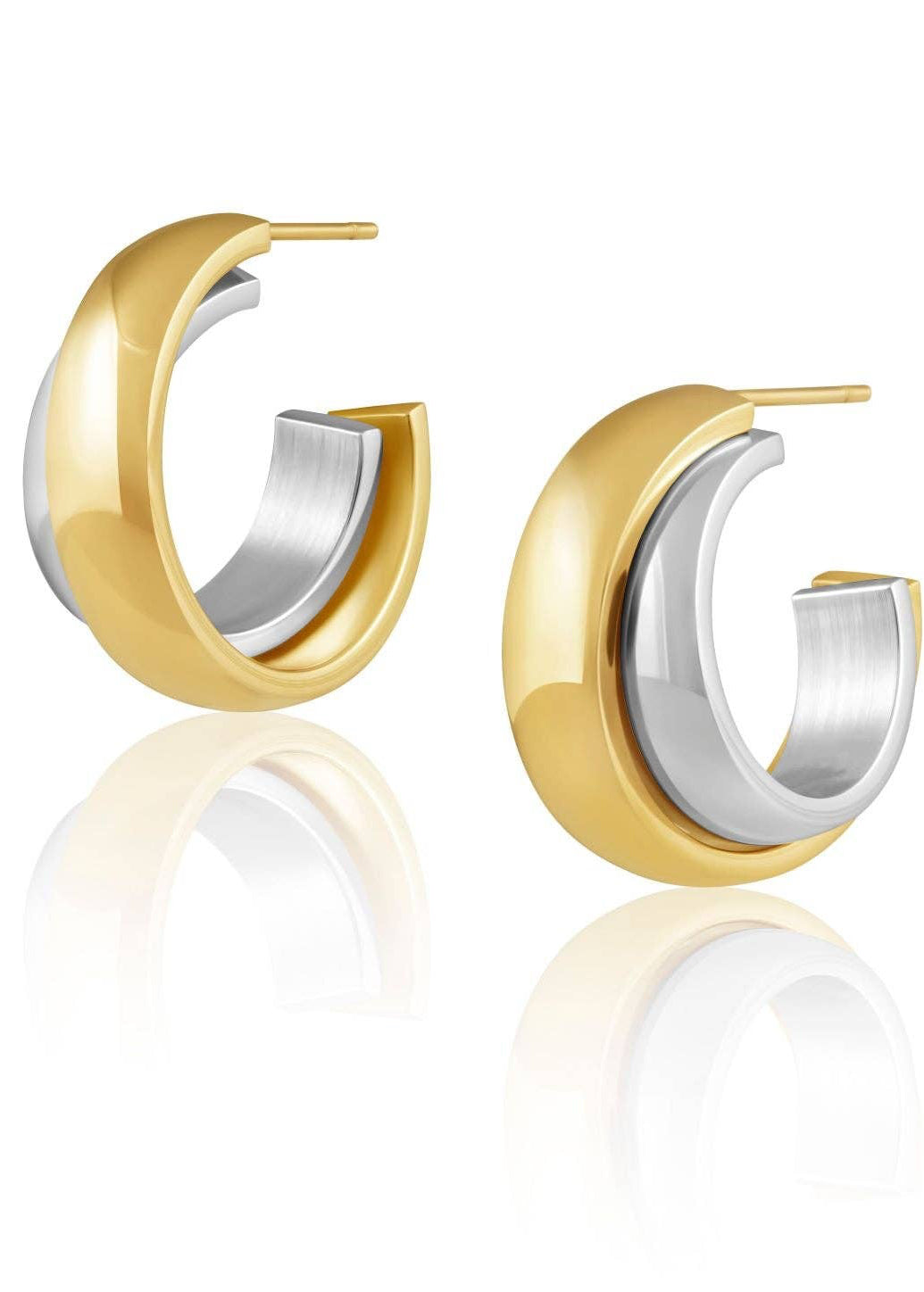 Mini Whitney Two Tone Hoop