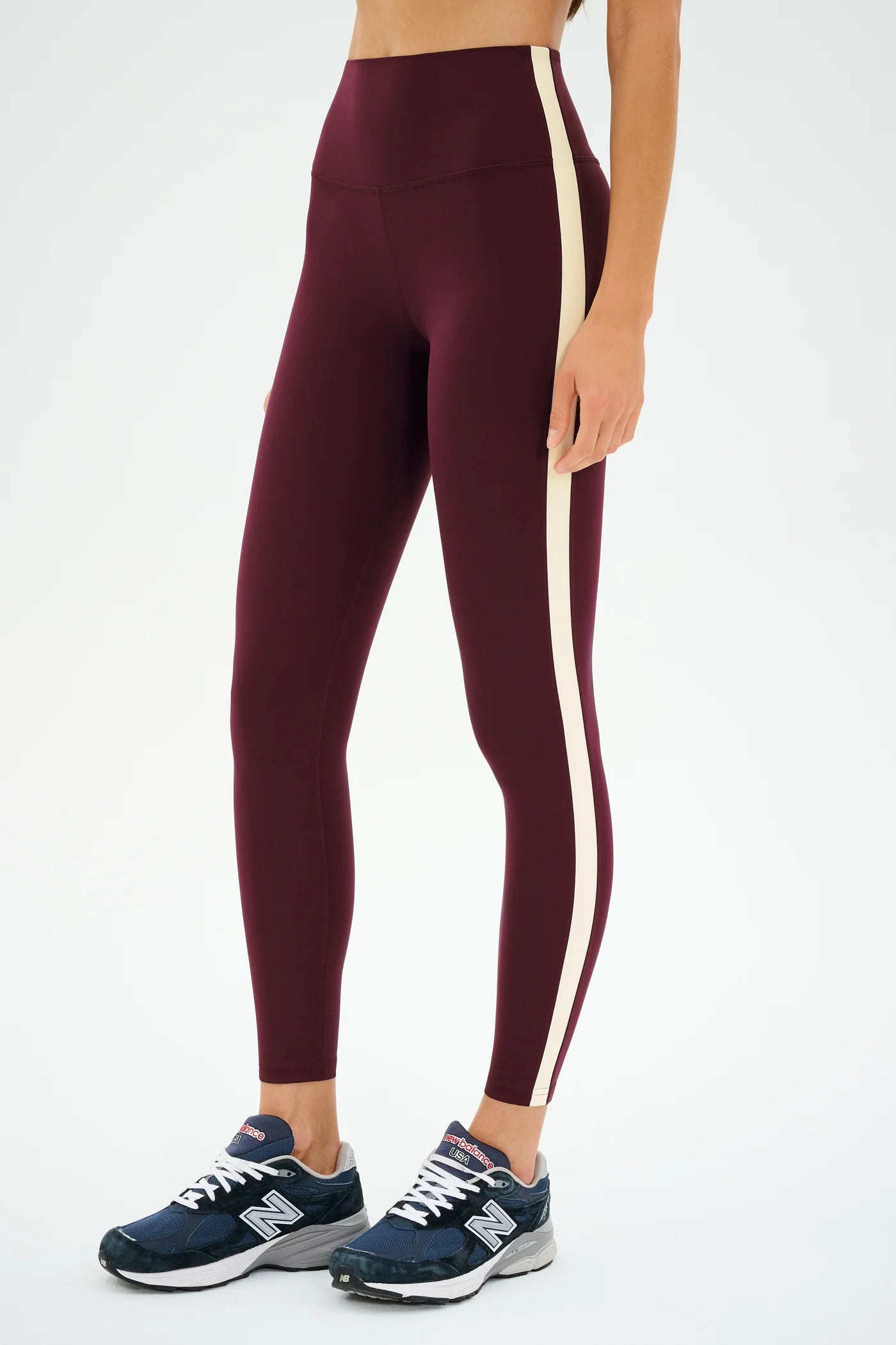 SPLITS59- CLARE HIGH WAIST RIGOR 7/8 LEGGING DARK CHERRY