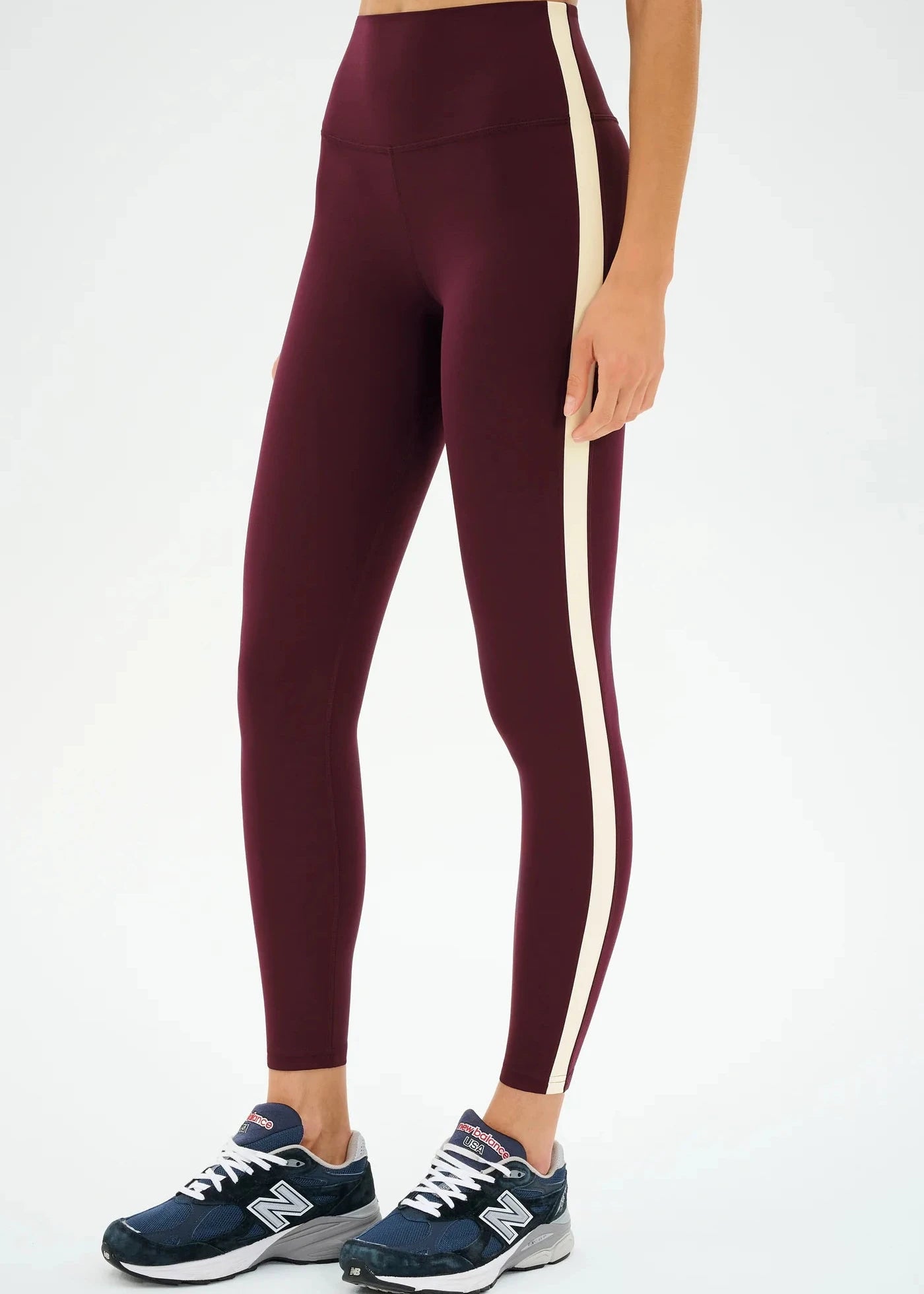 SPLITS59- CLARE HIGH WAIST RIGOR 7/8 LEGGING DARK CHERRY