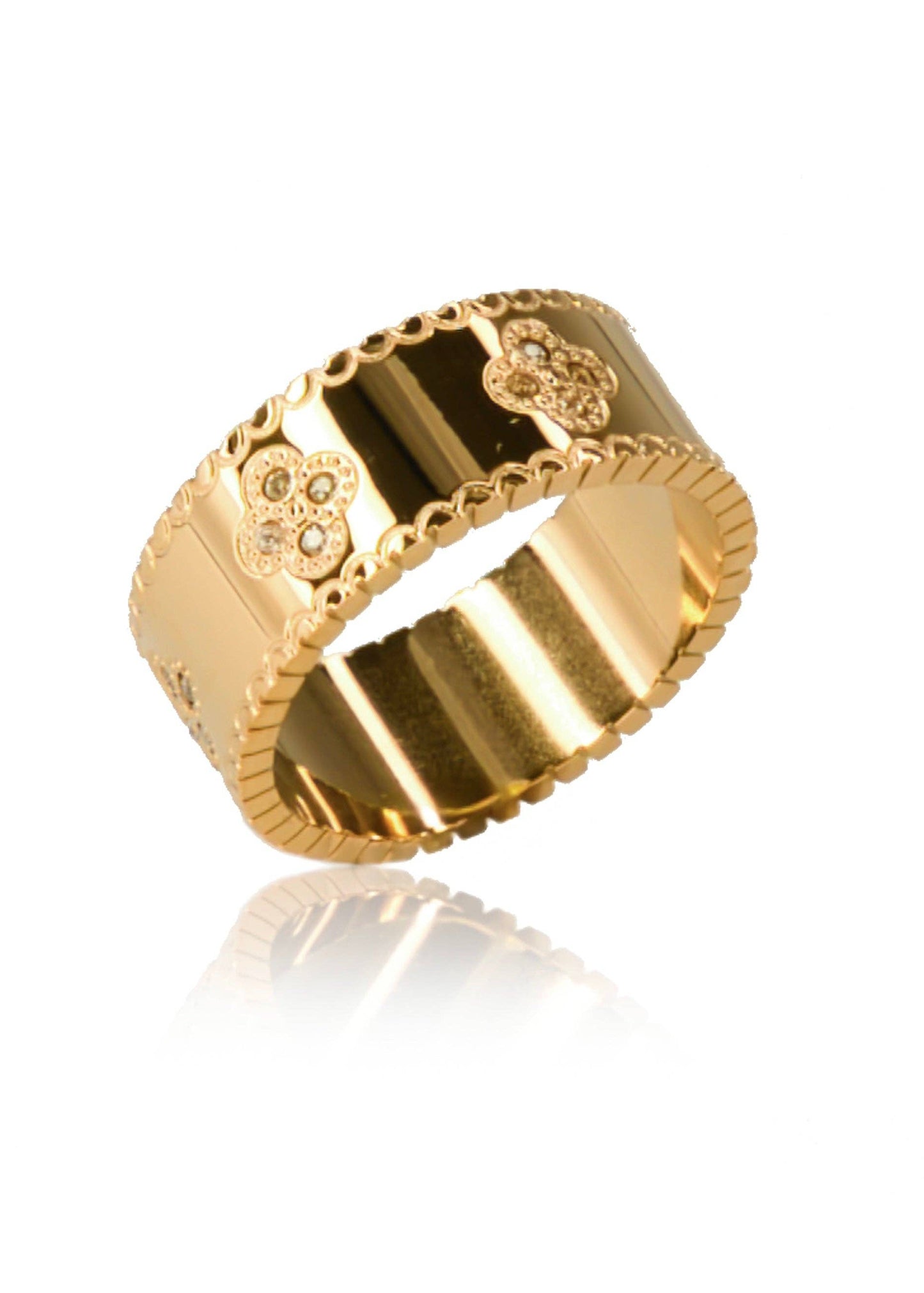 Gracie CZ Clover Ring