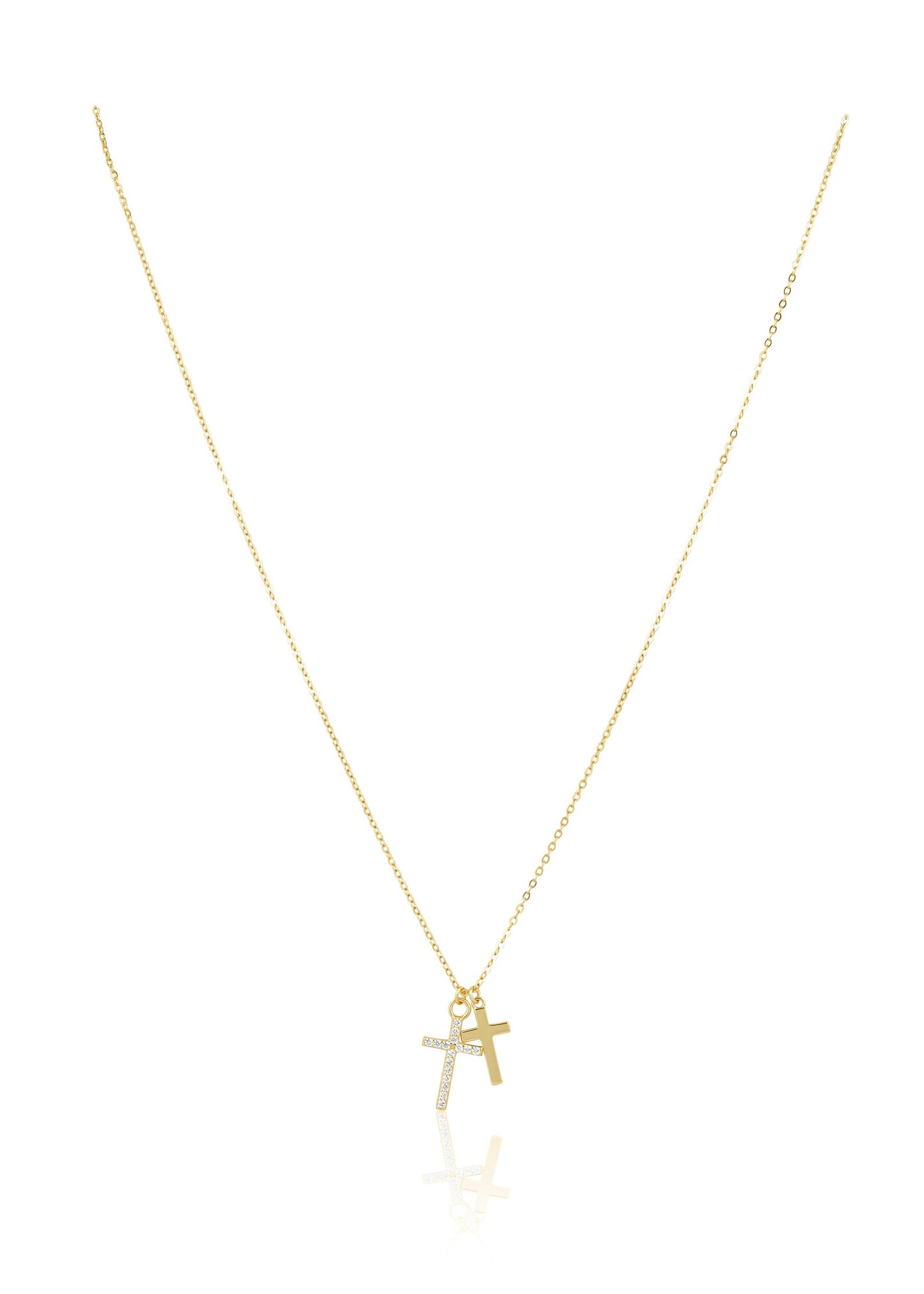 Double Cross Necklace