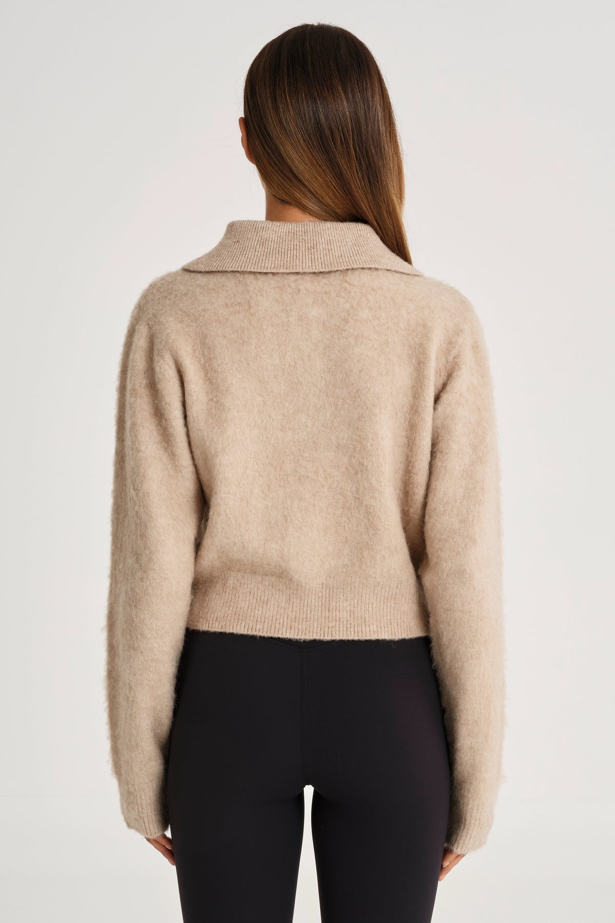 ALL FENIX- 1/2 BUTTON POLO KNIT TOFFEE