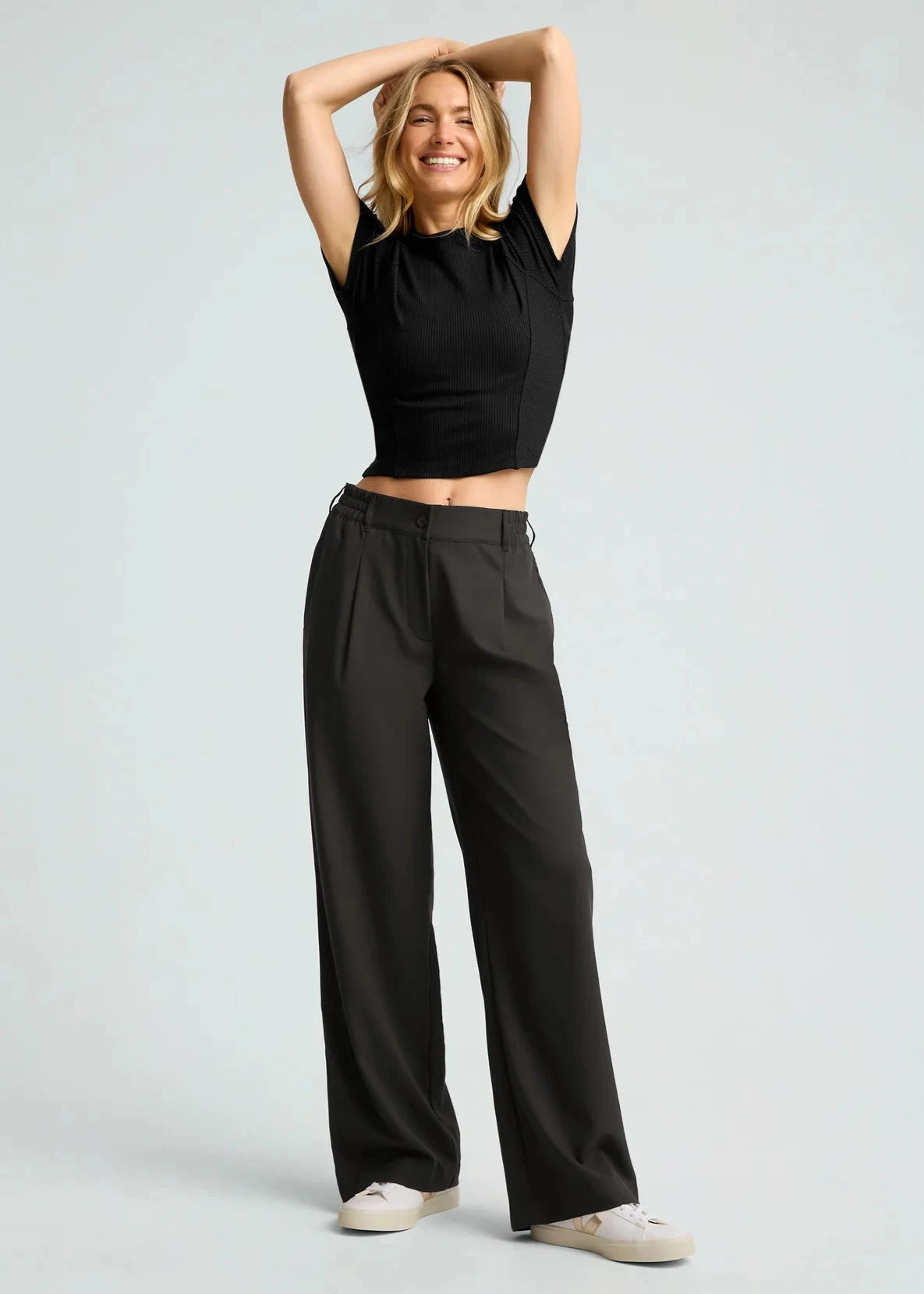 BEYOND YOGA- STATUS WIDE LEG TROUSER
