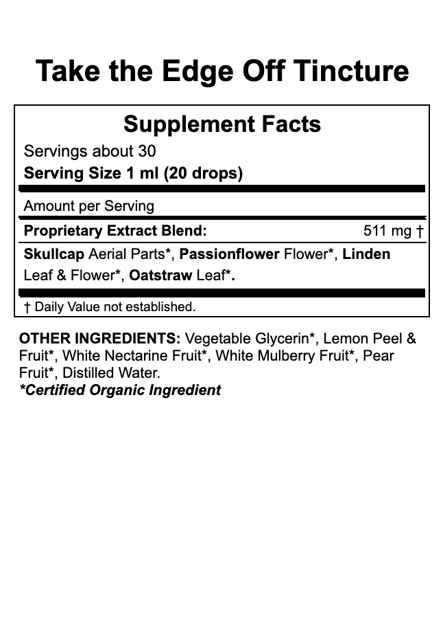 Take the Edge Off® - stress and tension support tincture