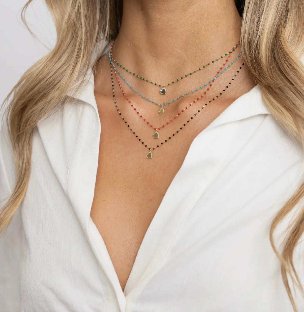 ELSA MINI HEART RED NECKLACE