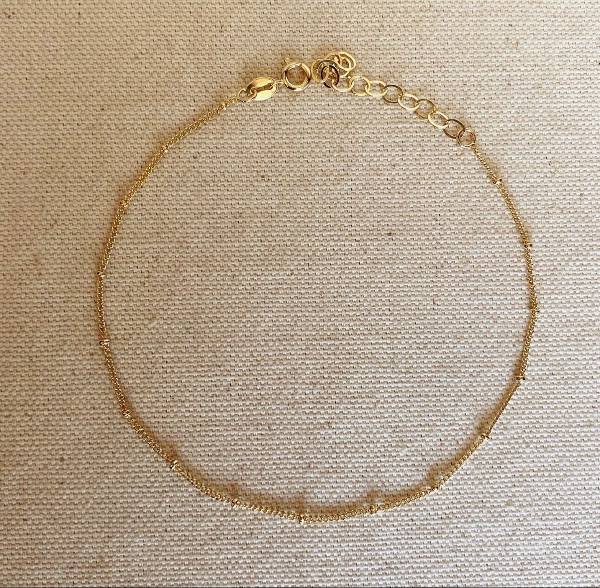 18K GOLD FILLED SATELLITE ANKLET