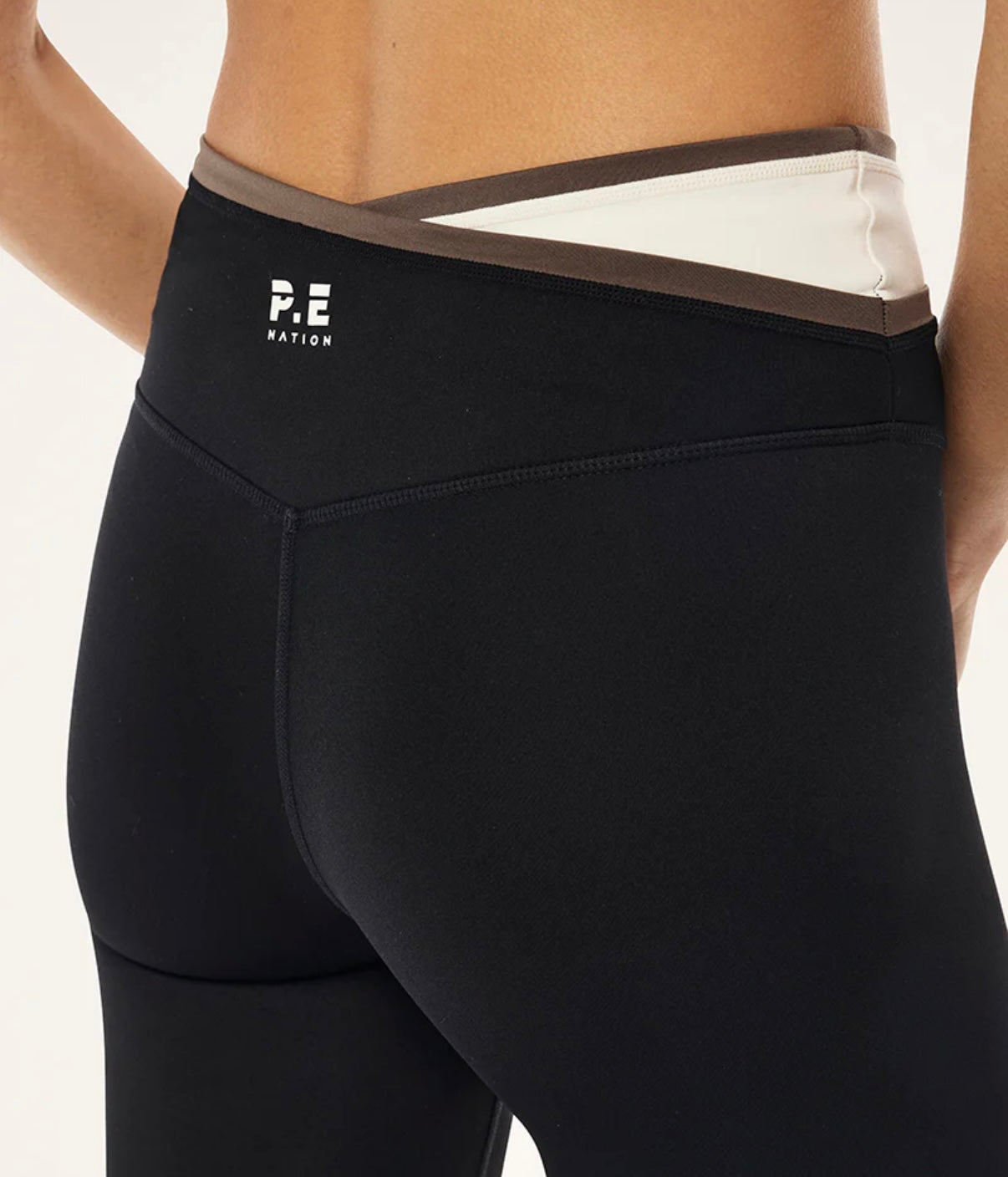 P.E NATION STATUS FL LEGGING BLACK AND WALNUT