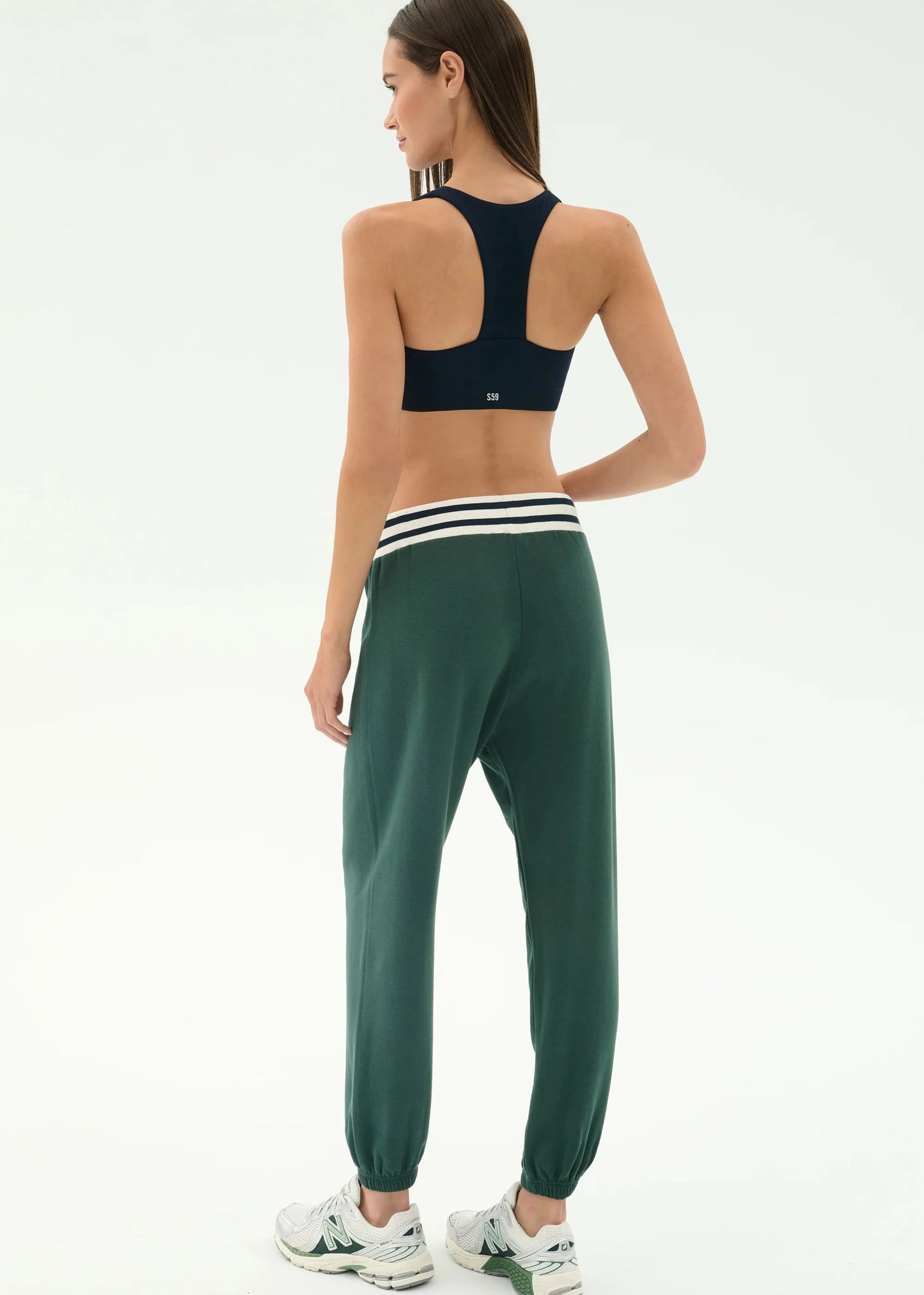 SPLITS59- ANDIE OVERSIZED FLEECE SWEATPANT W/ STRIPE