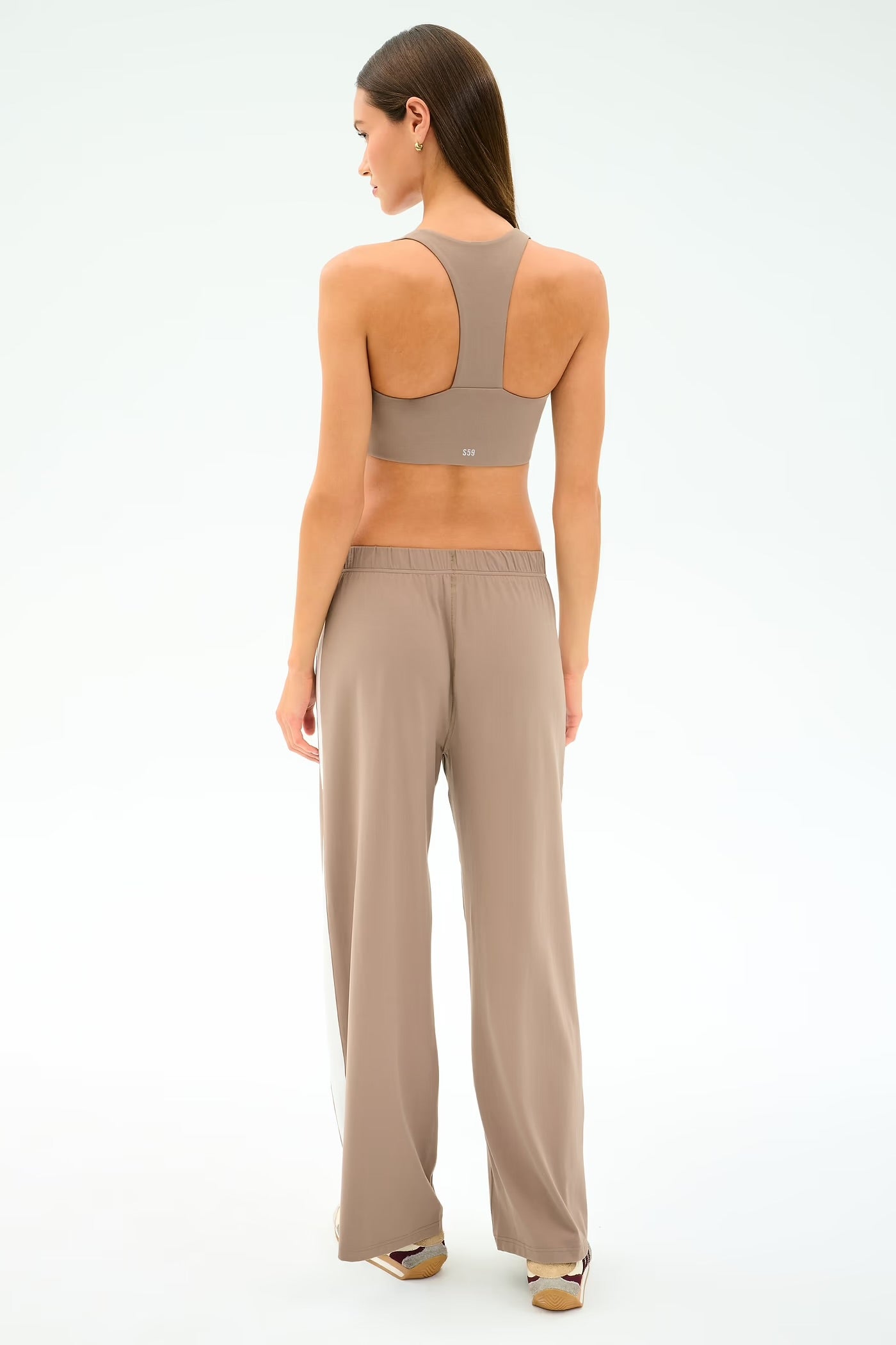 SPLITS59- WILLOW AIRWEIGHT WIDE LEG LATTE/WHITE
