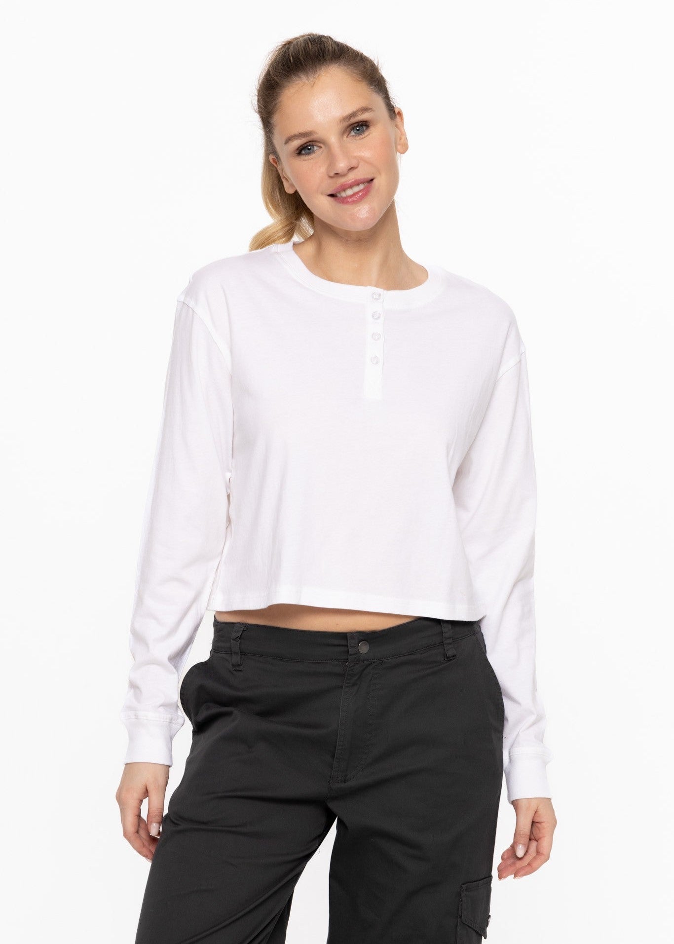 ORGANIC LONG SLEEVE HENLEY