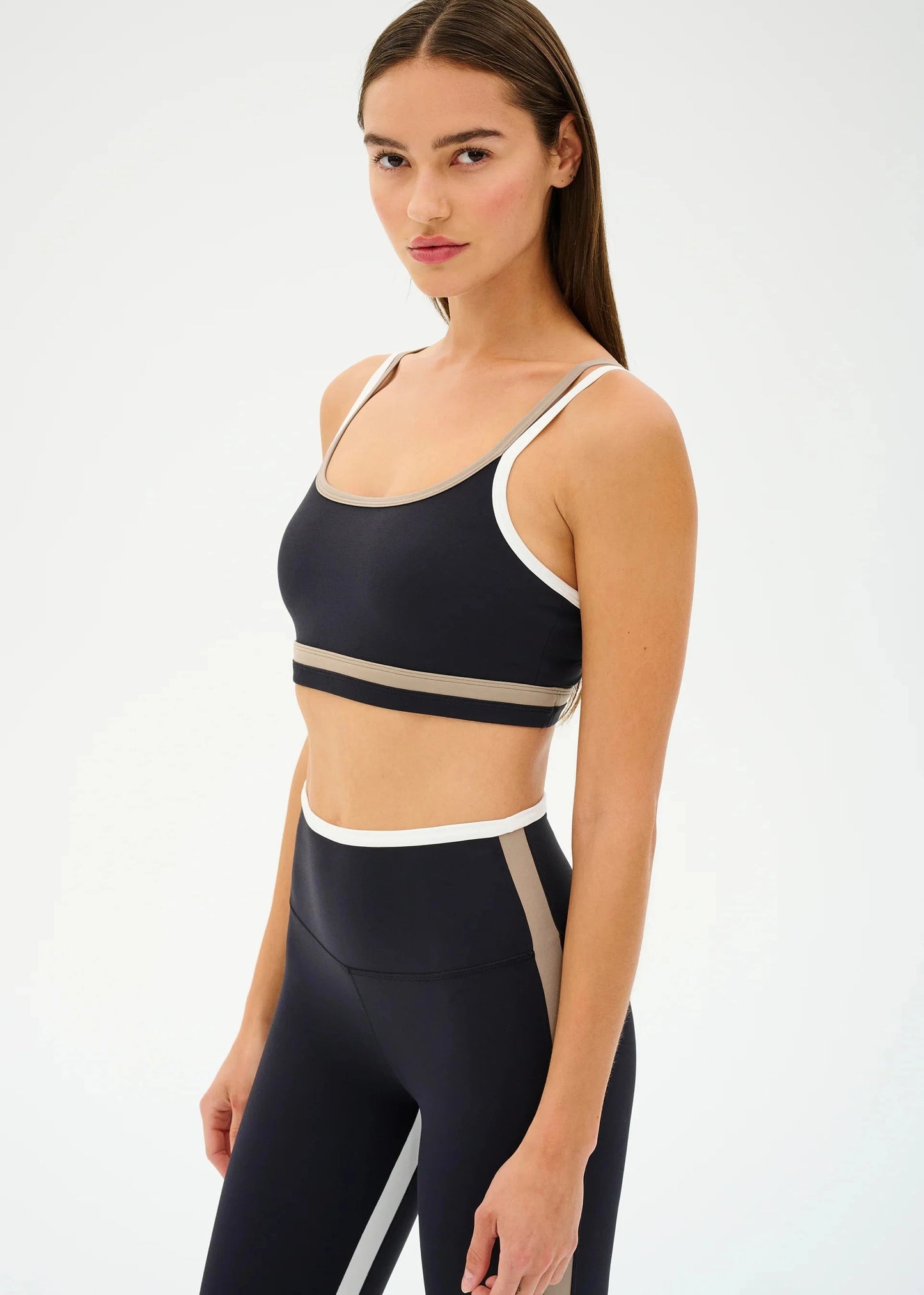 SPLITS59- EVA RIGOR DOUBLE STRAP BRA-BLACK/LATTE