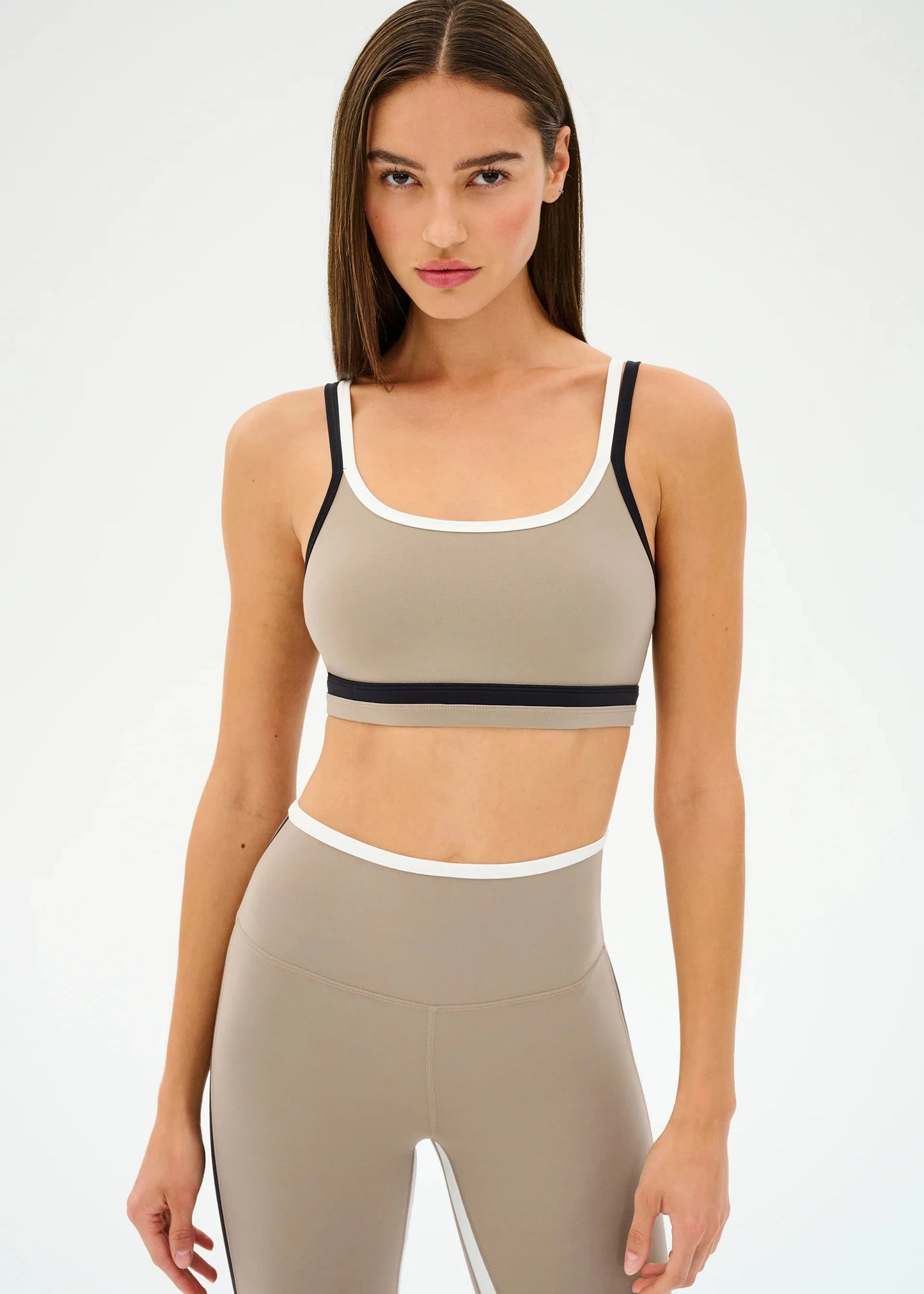 SPLITS59-EVA RIGOR DOUBLE STRAP BRA- LATTE/BLACK