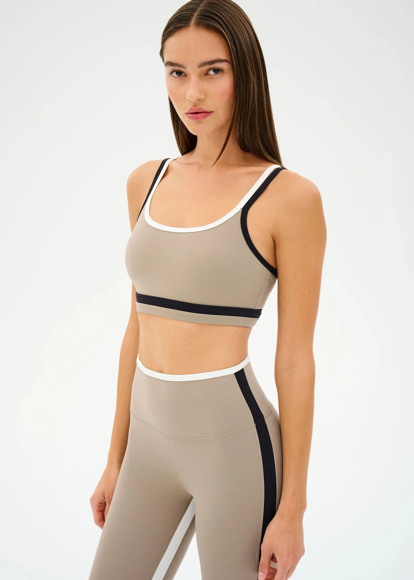 SPLITS59-EVA RIGOR DOUBLE STRAP BRA- LATTE/BLACK