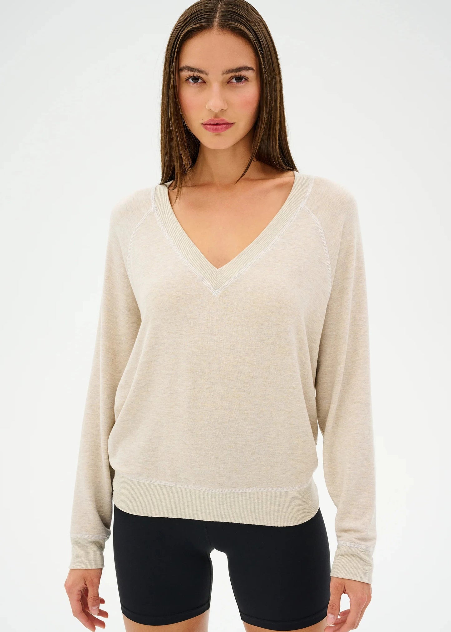 SPLITS59- BENNIE FLEECE V-NECK SWEATSHIRT