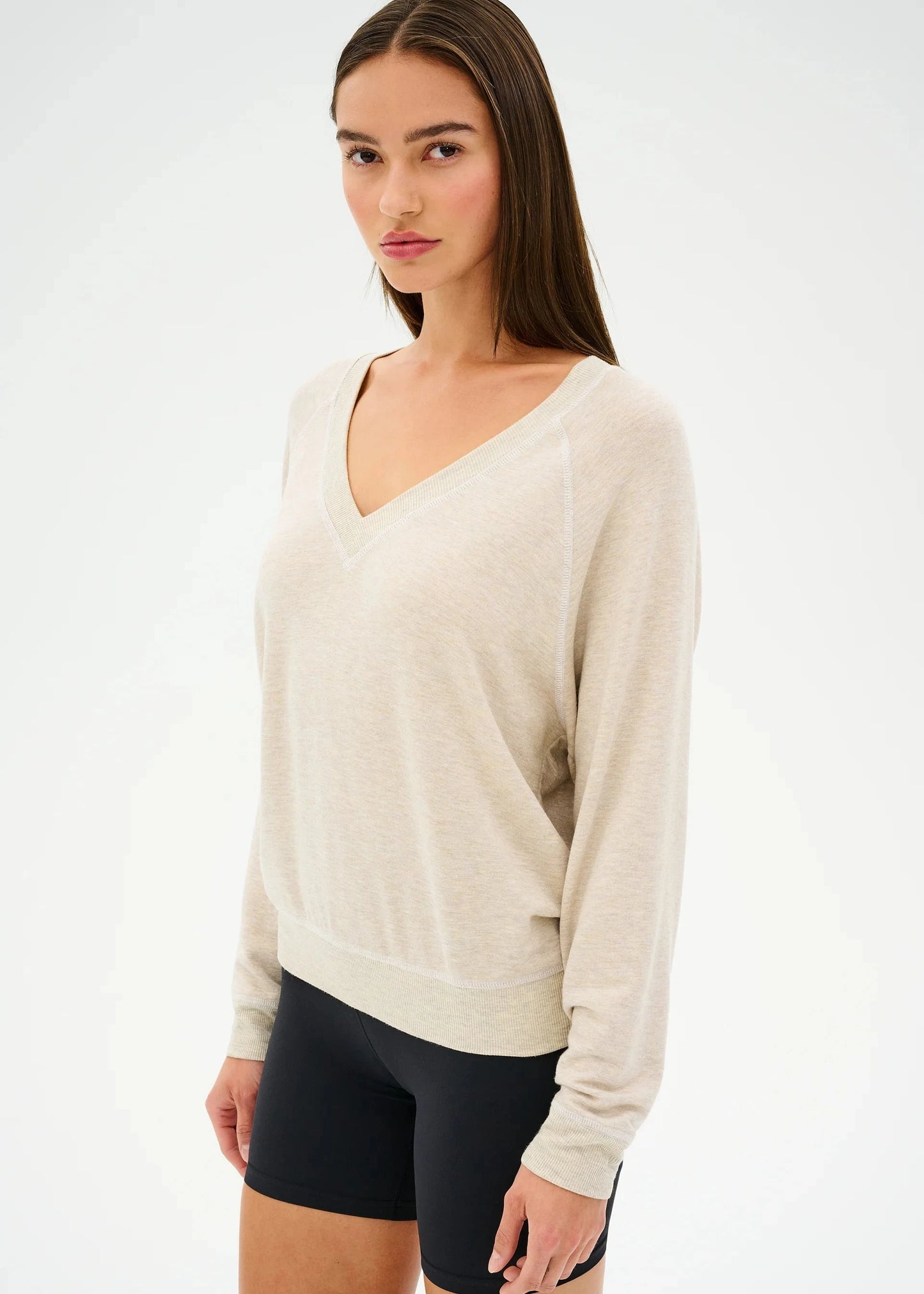 SPLITS59- BENNIE FLEECE V-NECK SWEATSHIRT