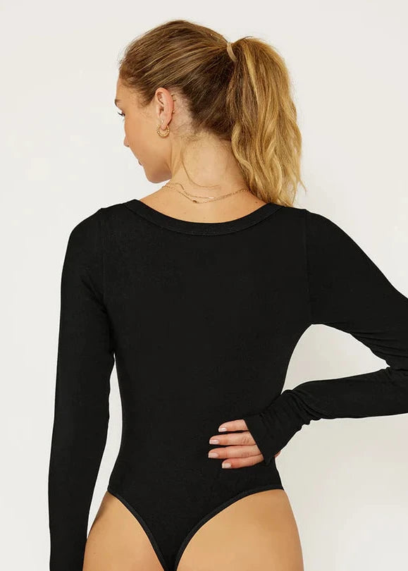 CREAM YOGA- ELLEN LS BODYSUIT