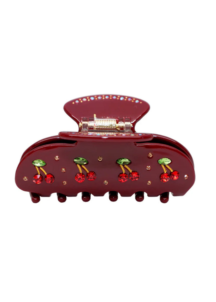 EMI JAY- SWEETHEART CLIP- BROUDEAUX RED CHERRIES