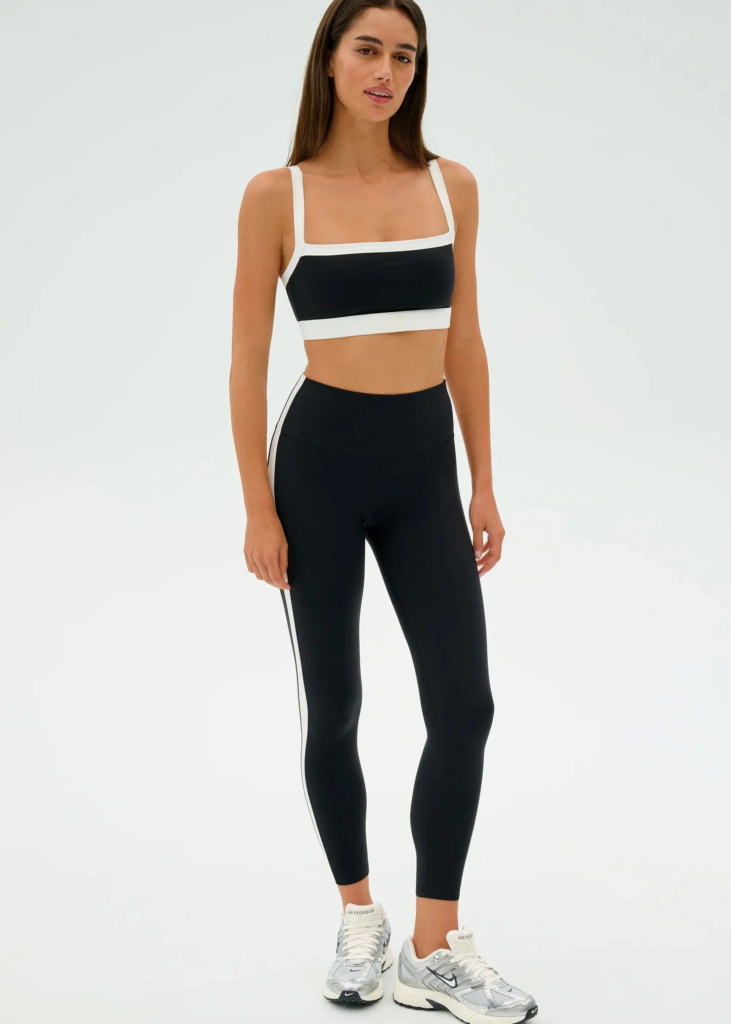SPLITS59- CLARE HIGH WAIST RIGOR 7/8- BLACK/WHITE