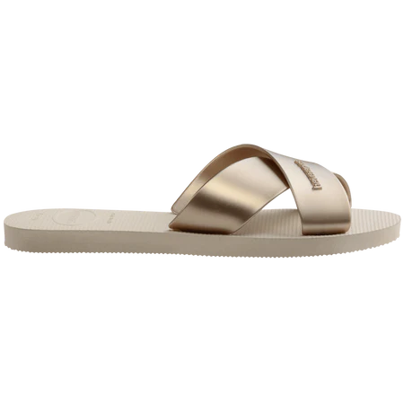 HAVAIANAS- AQUA METALLIC SANDAL BEIGE