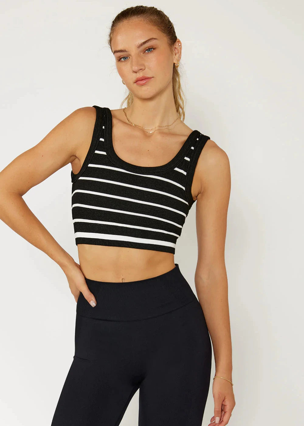 CREAM YOGA- JOYCE STRIPE BRA