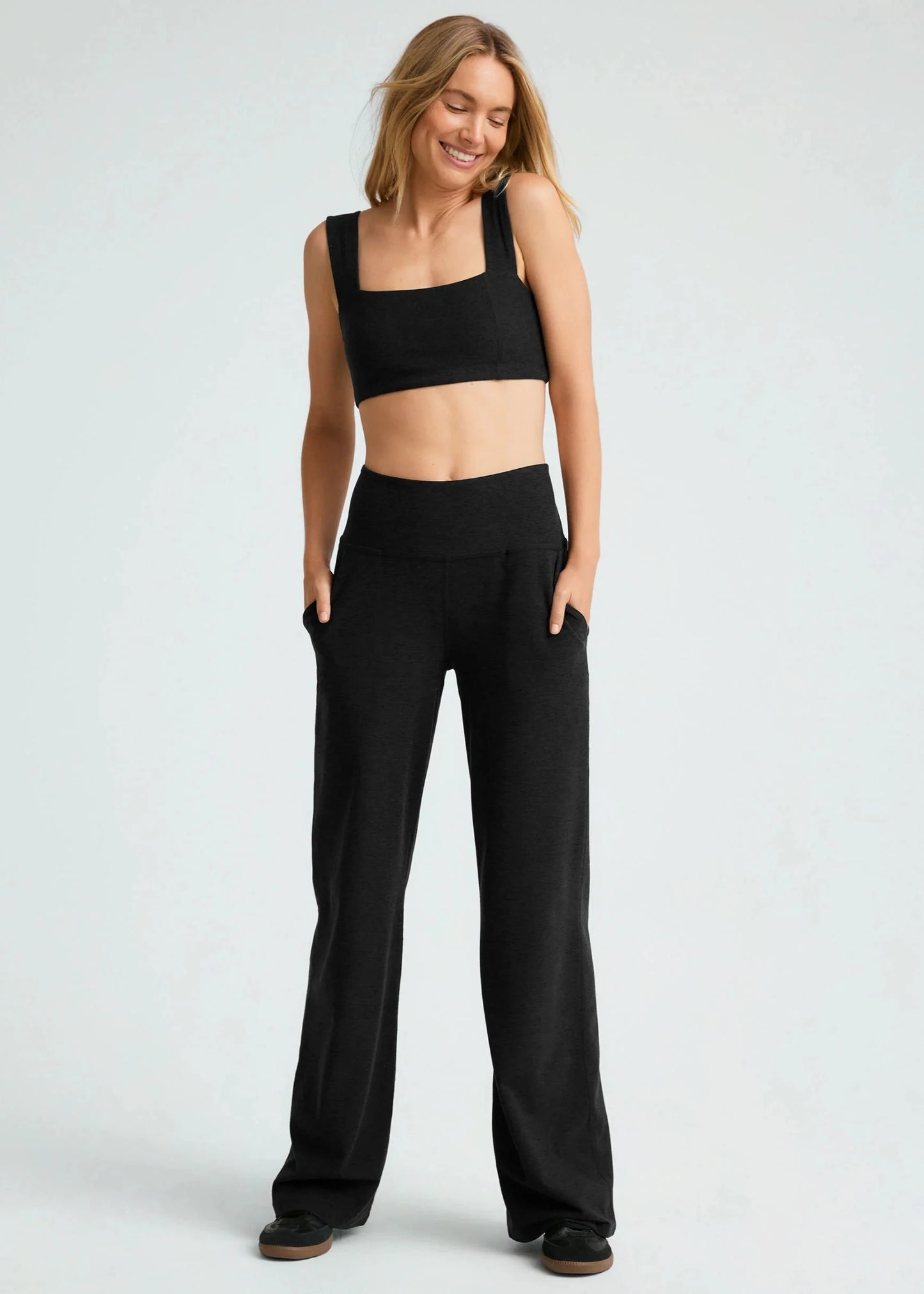 BEYOND YOGA- SPACEDYE LAID BACK WIDE LEG