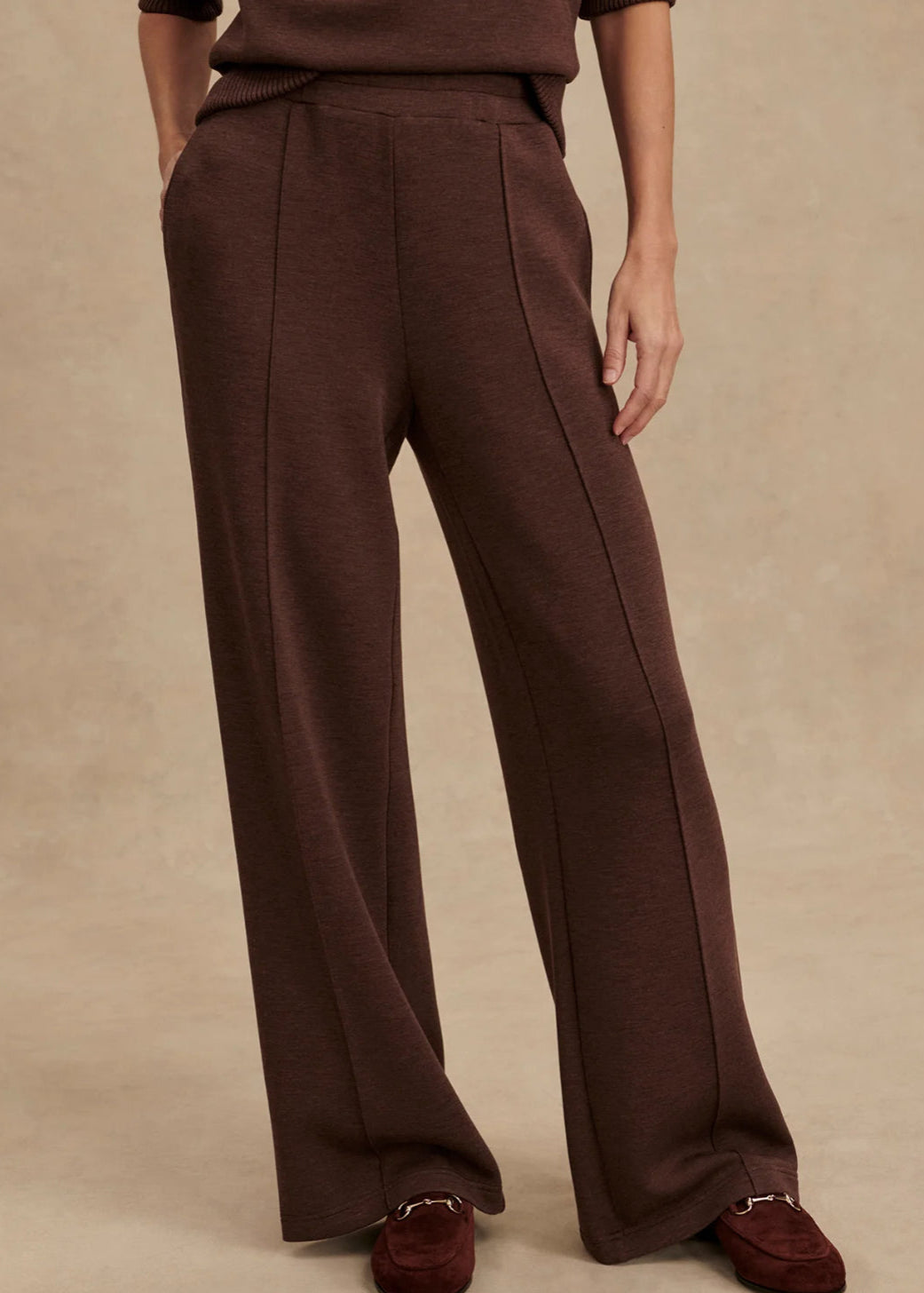 VARLEY- WIDE LEG PANT 28 COFFEE BEAN