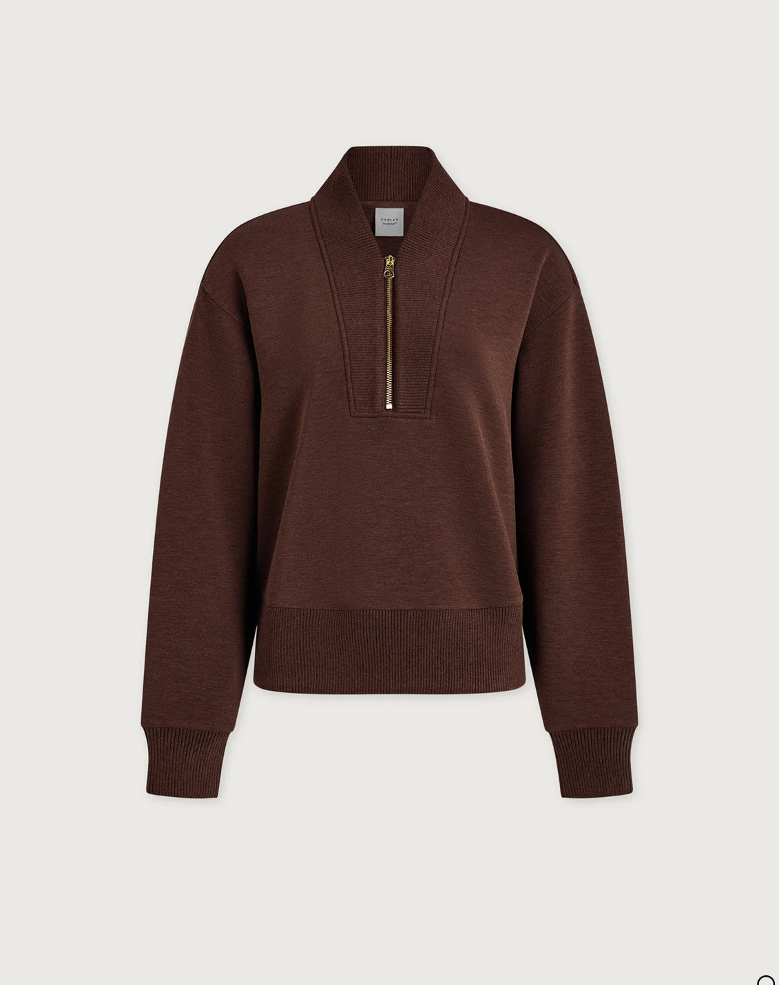 VARLEY- SALLY HALF ZIP COFFEE BEAN