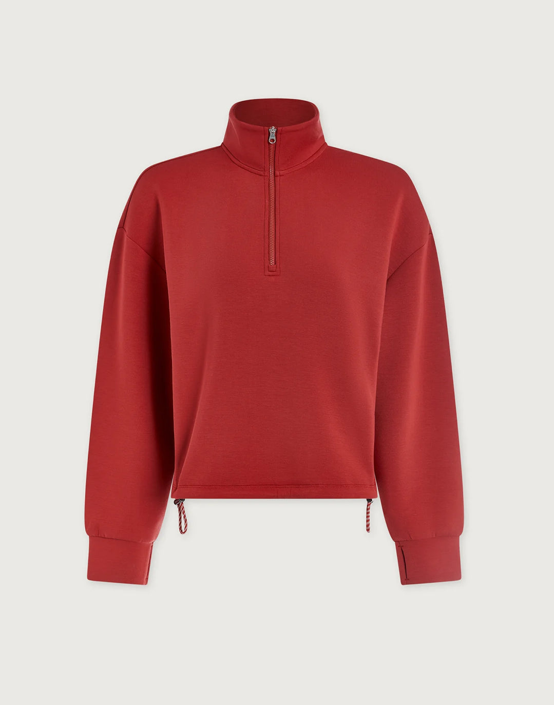 VARLEY- SIAN CROPPED HALF ZIP LAVA FALLS