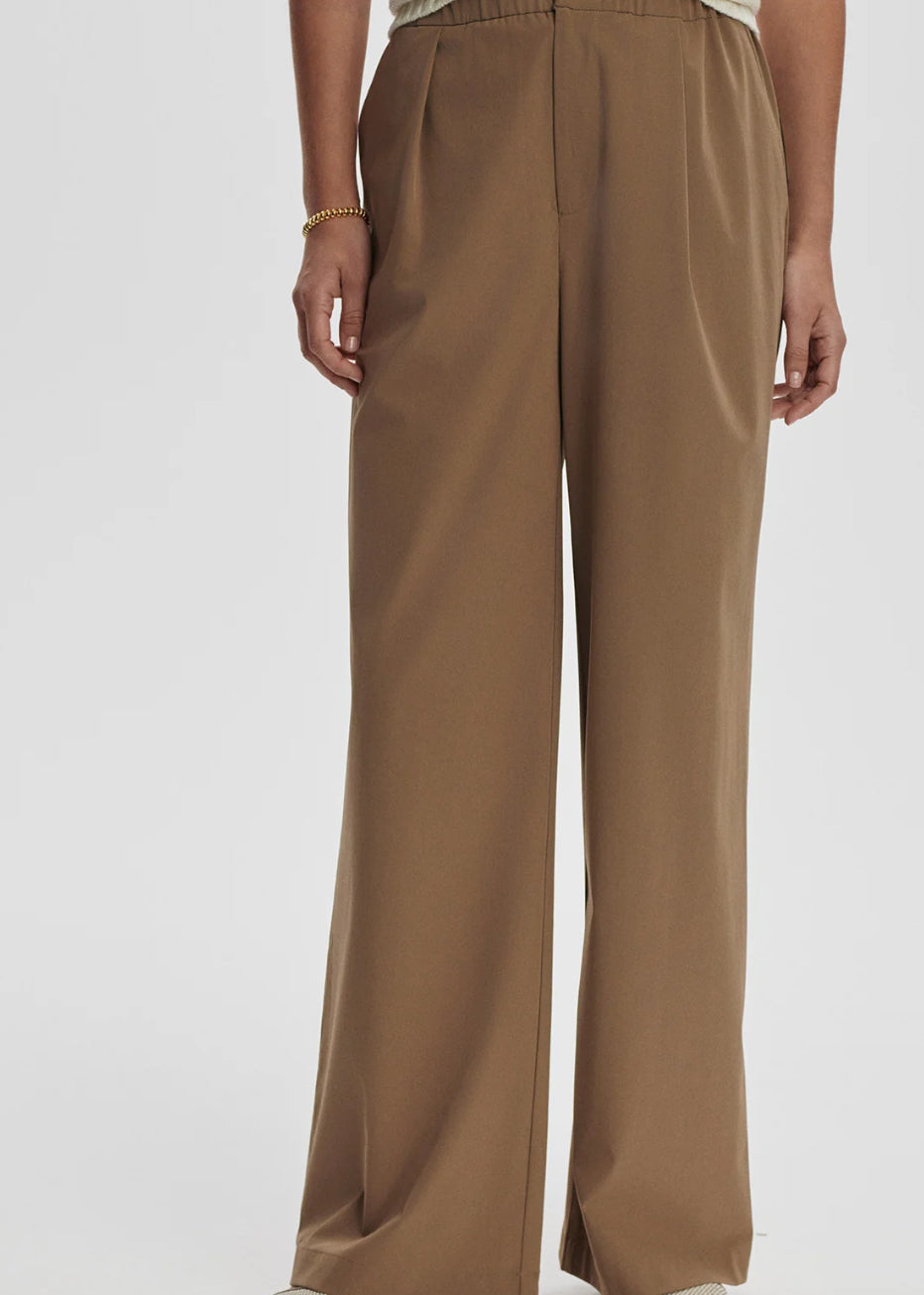 VARLEY- KAYSON WIDE LEG 29.5” TROUSER- TAUPE STONE