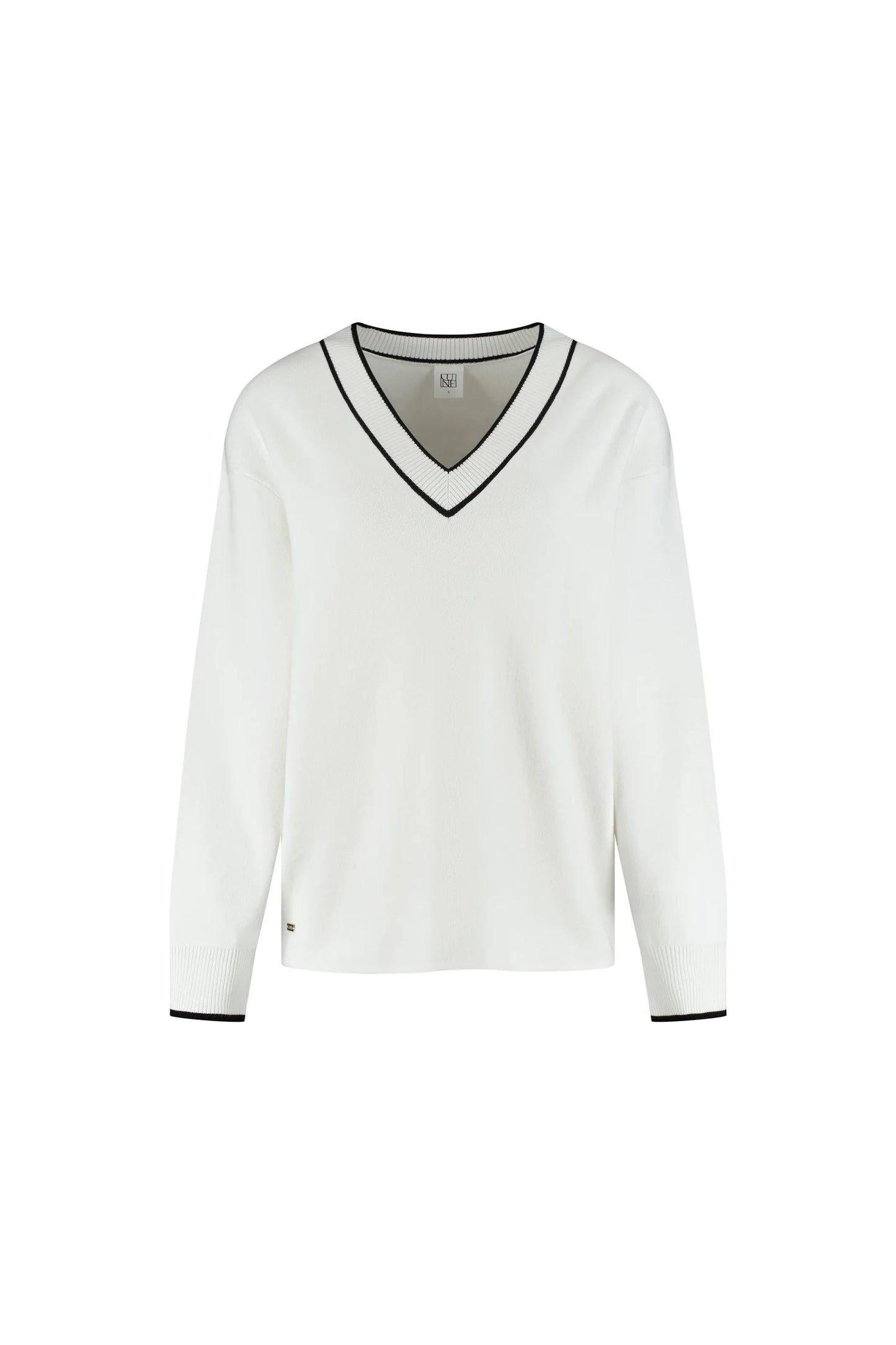 LUNE ACTIVE- OLLY V-NECK SWEATER MARSHMALLOW