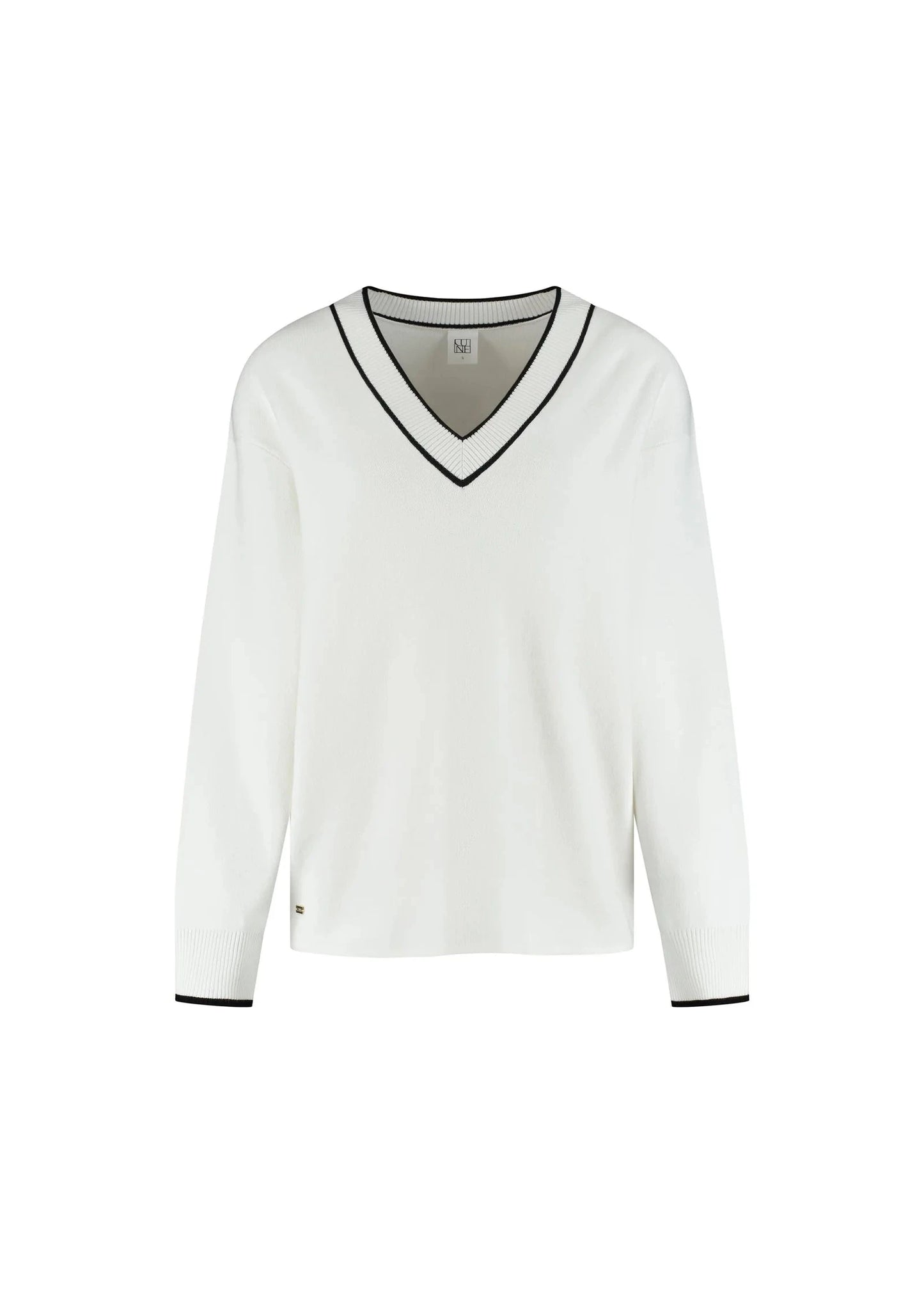 LUNE ACTIVE- OLLY V-NECK SWEATER MARSHMALLOW