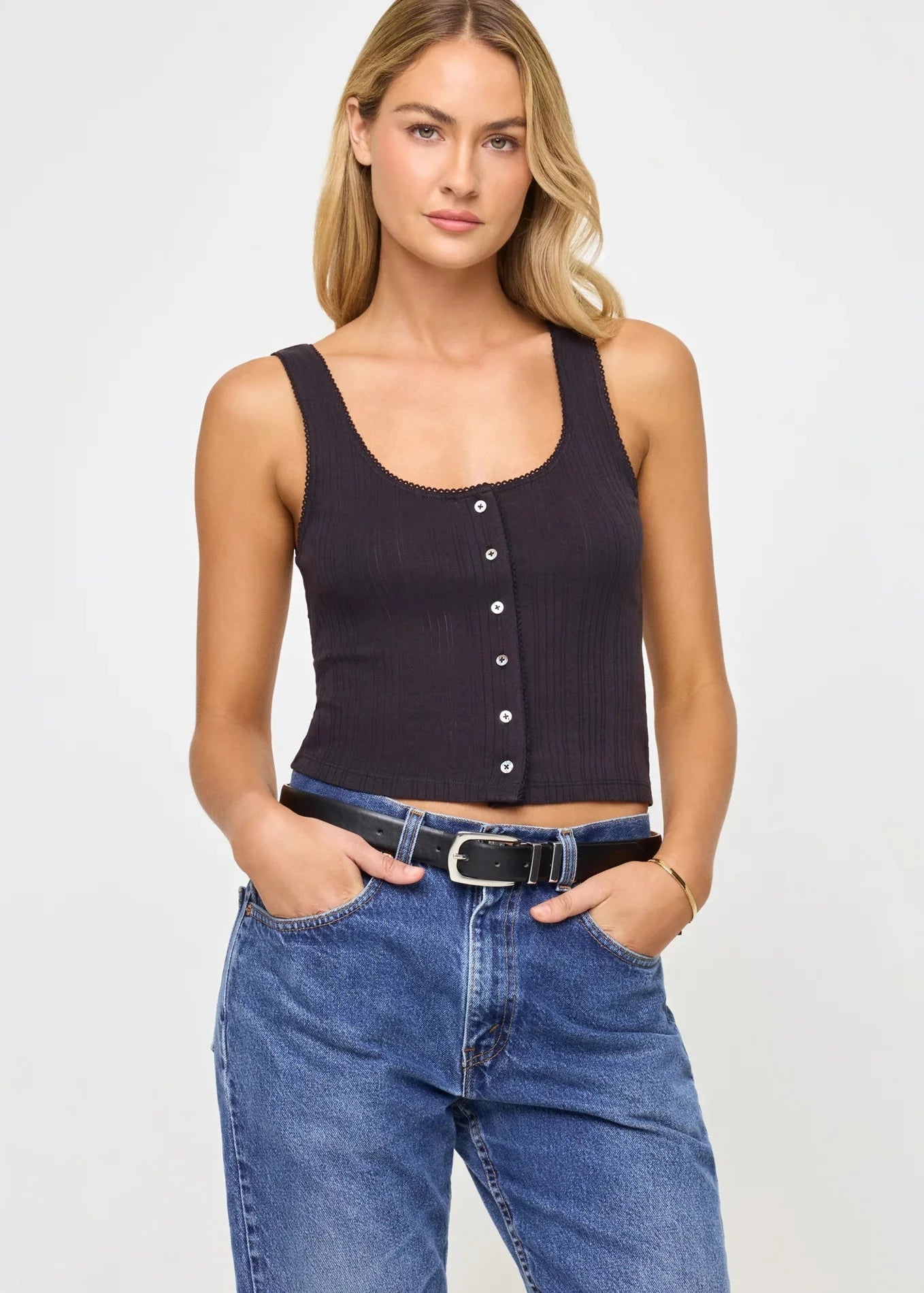 L SPACE- JEANIE POINTELLE TANK