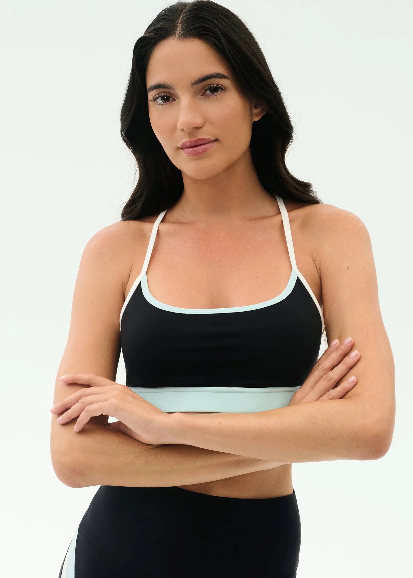 SPLITS59- EMERSON AIRWEIGHT BRA- BLK/ICE