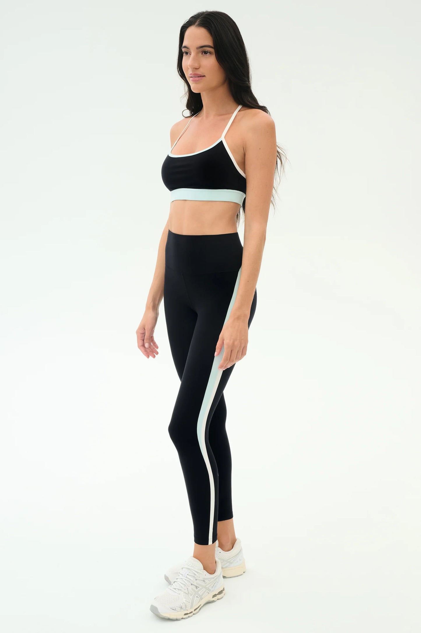 SPLITS59- EMERSON AIRWEIGHT BRA- BLK/ICE
