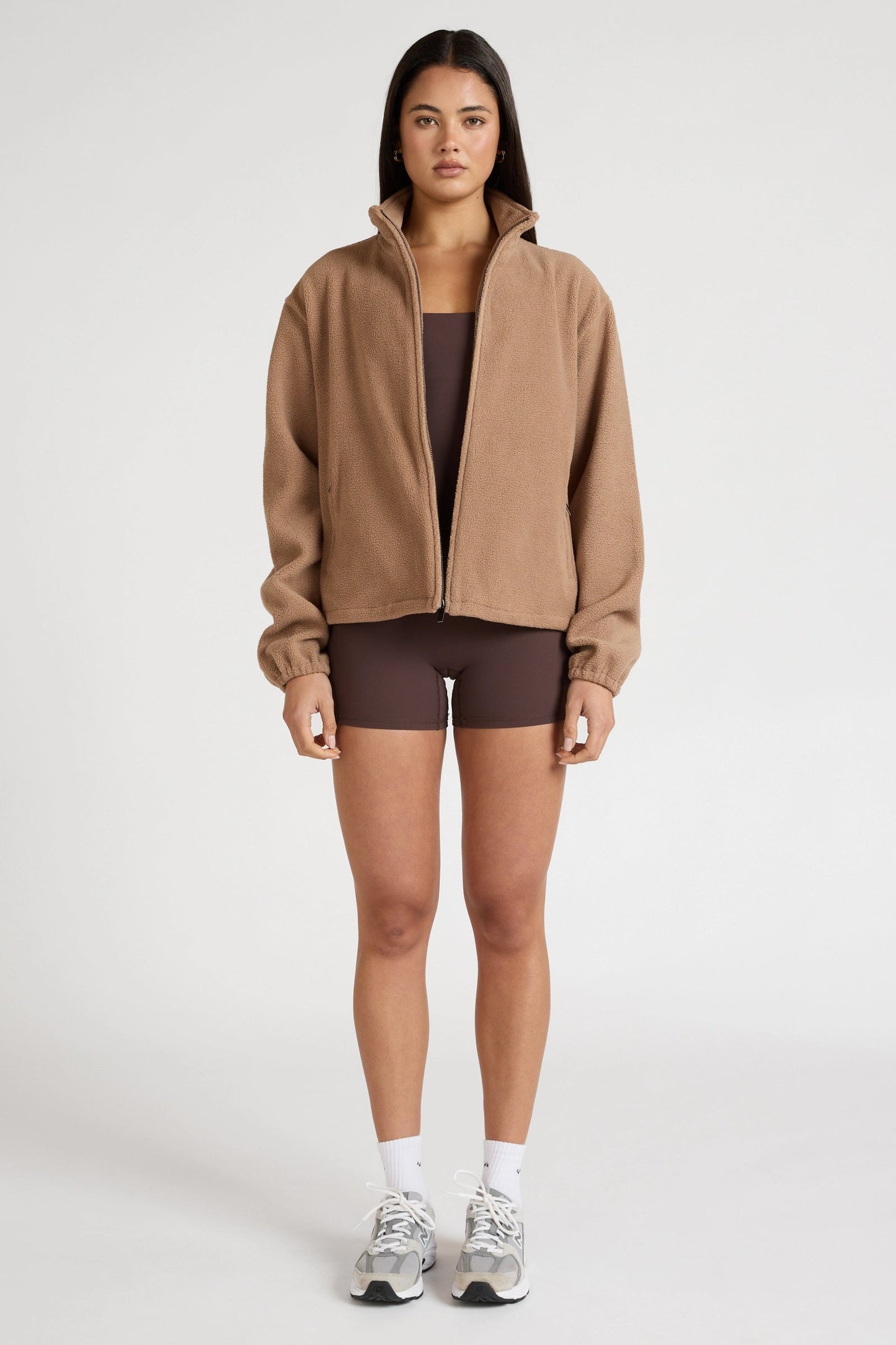 ALL FENIX- SOFT FLEECE ZIP JACKET HAZELNUT