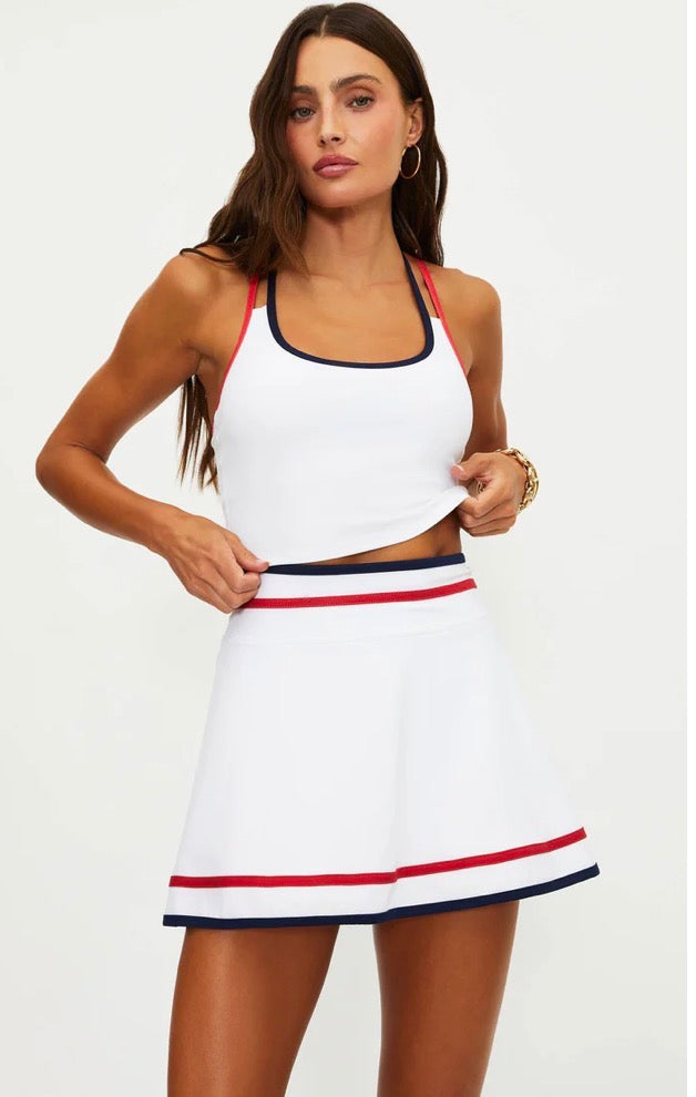 BEACH RIOT- TAMARA SKIRT HERITAGE WHITE