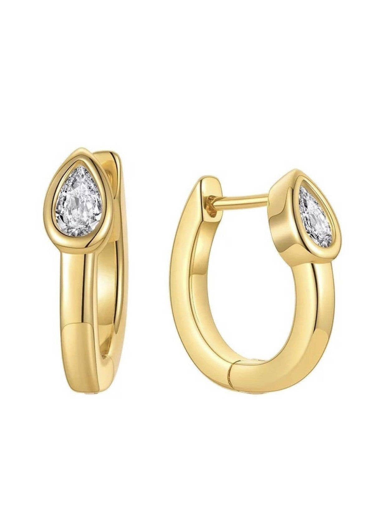 Mia Small Hoop Earrings with CZ Stone