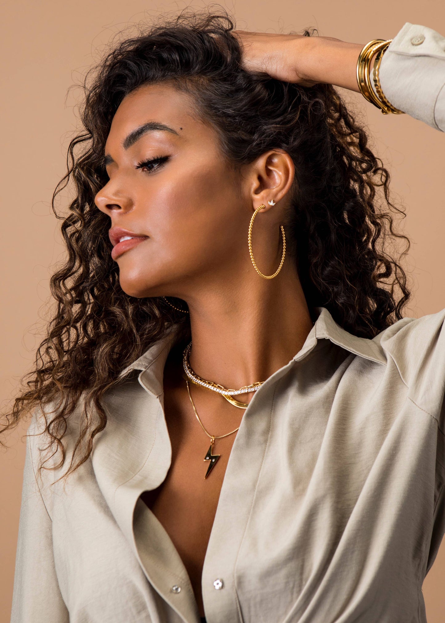 Chelsea Beaded Hoops