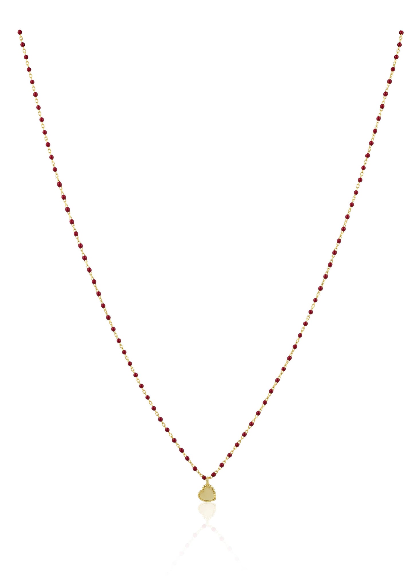 Elsa Mini Heart Necklace Red