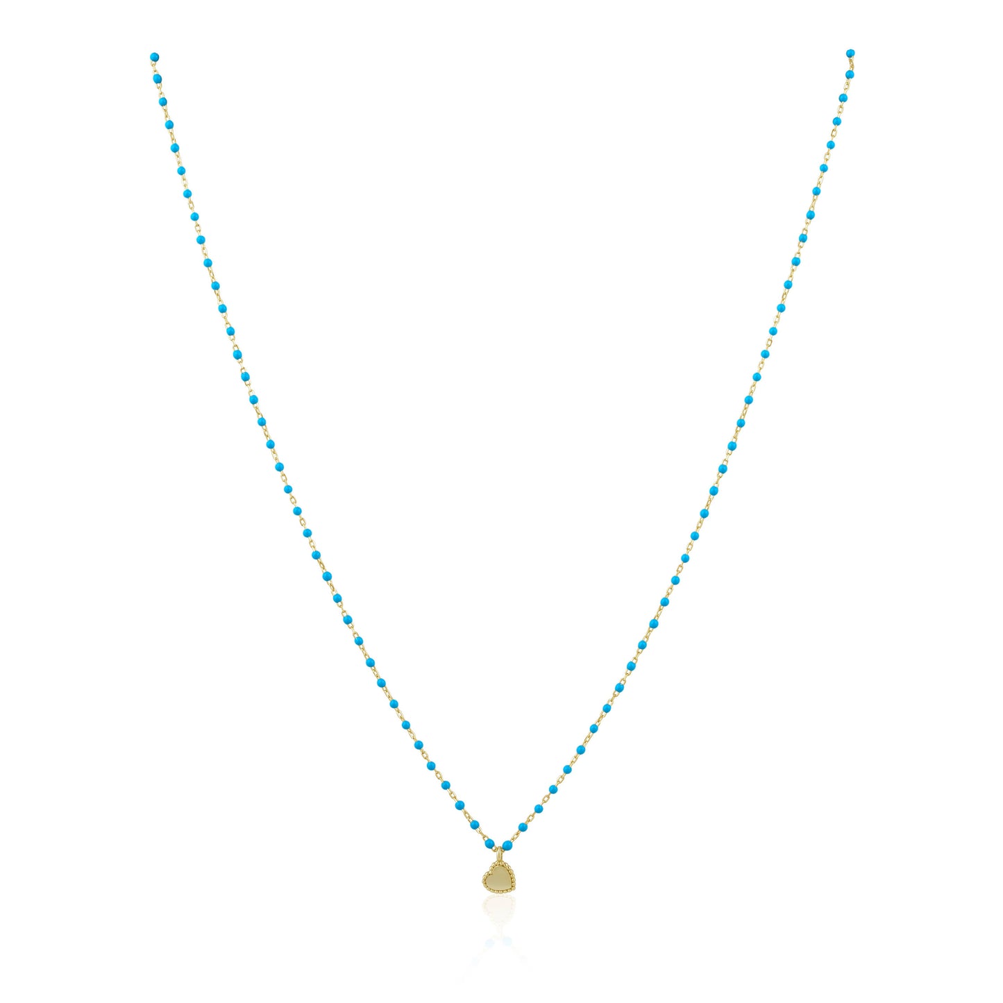 Elsa Mini Heart Necklace Turquoise