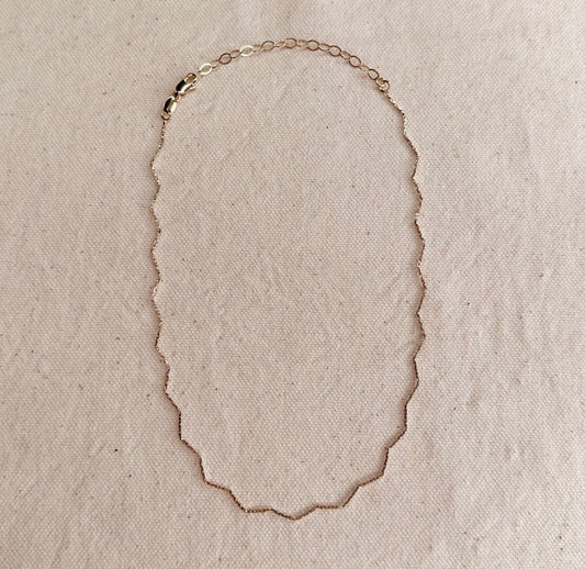 18K GOLD FILLED ZIG ZAG CHOKER