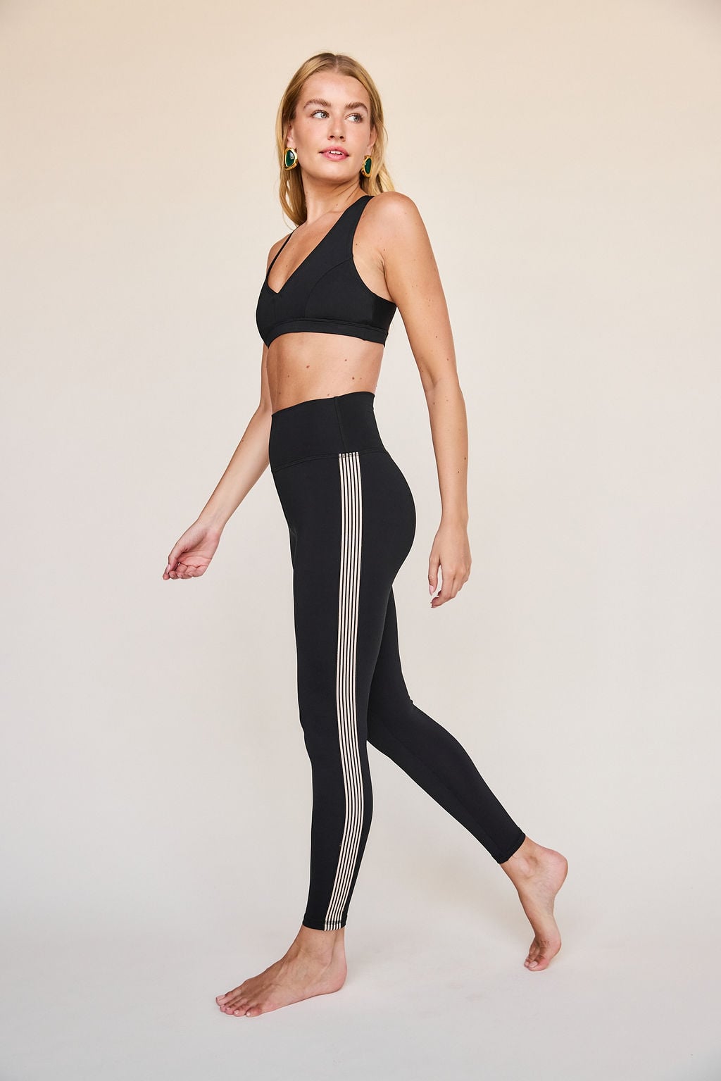STRUT-THIS- SAGE ANKLE BLACK MINI STRIPE