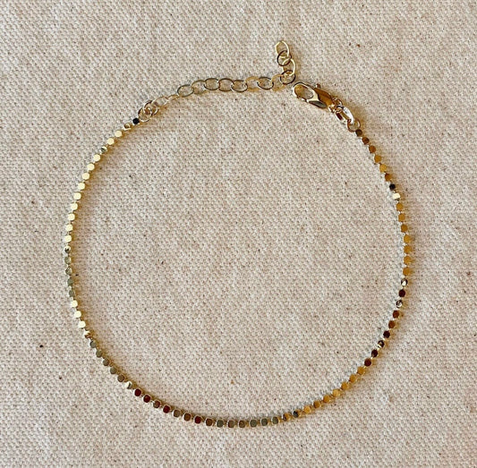 18K GOLD FILLED DOT CHAIN ANKLET