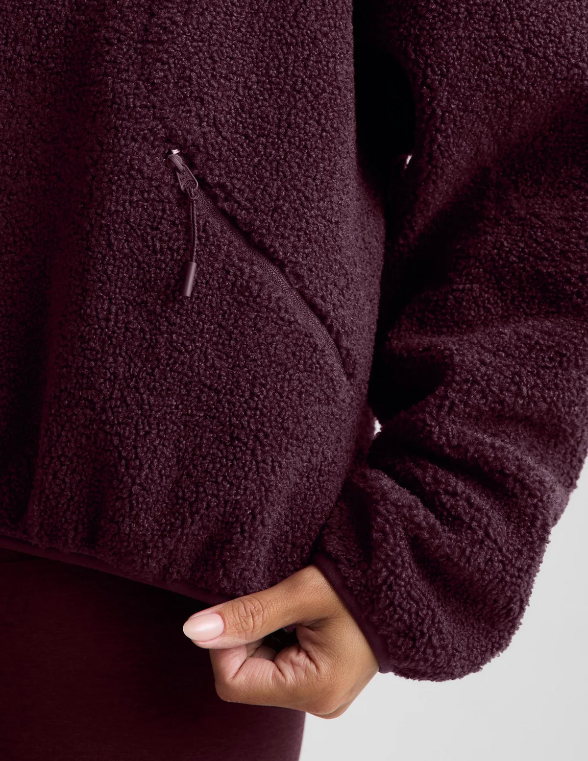BEYOND YOGA- UNITY ZIP JACKET CABERNET