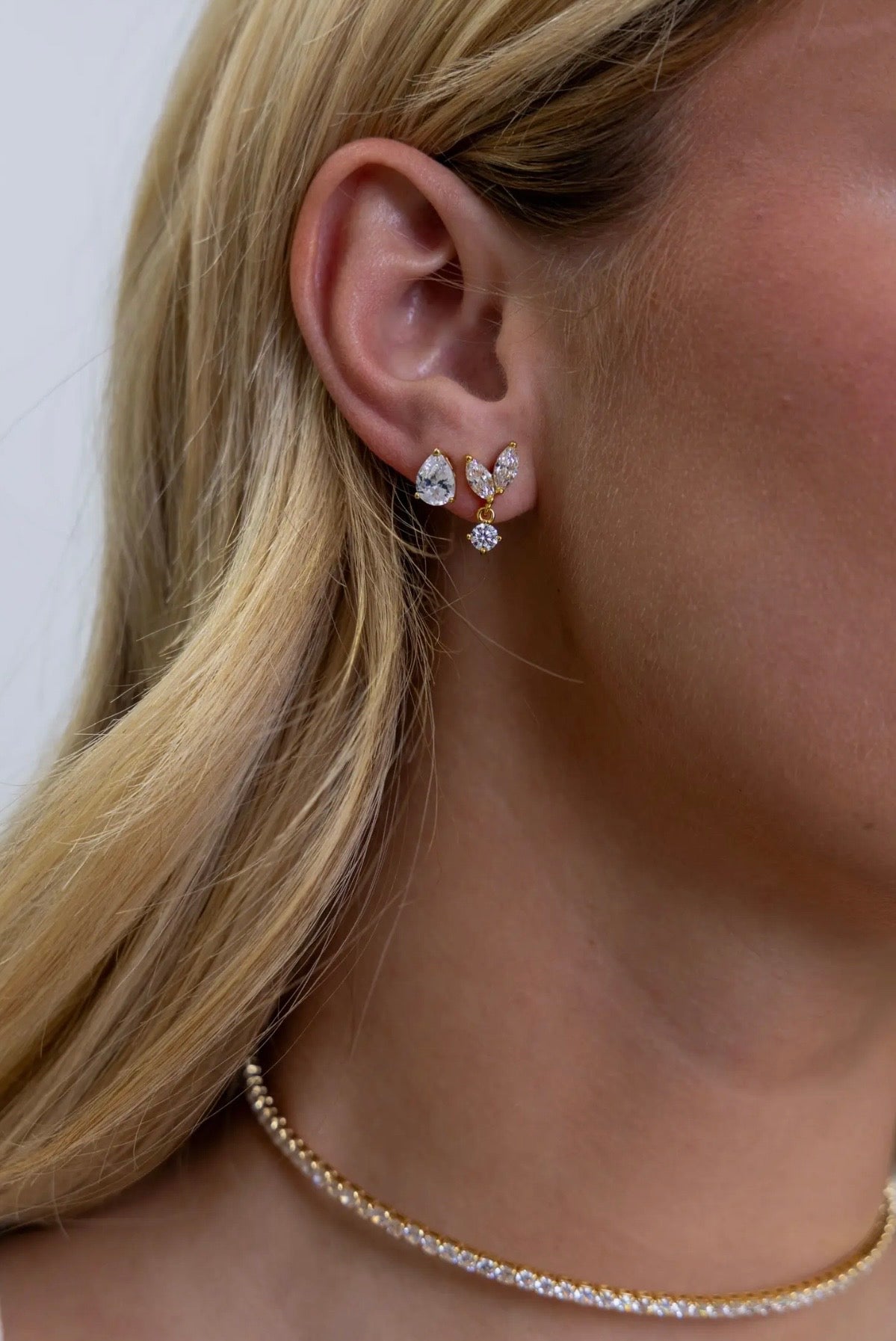 PEAR CUT STUD EARRINGS