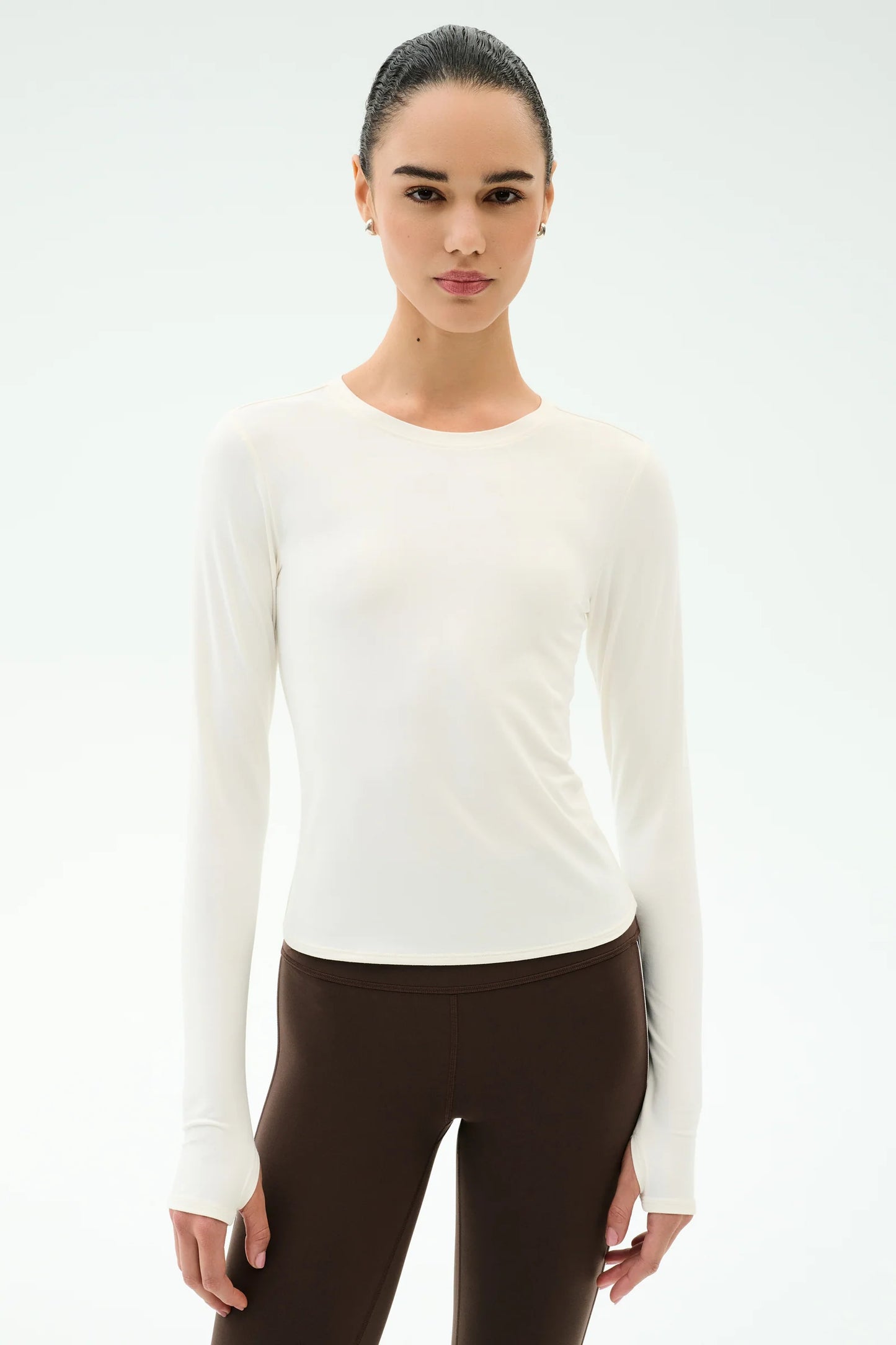SPLITS59- AIRWEIGHT LITE LONG SLEEVE WAIST LENGTH WHITE