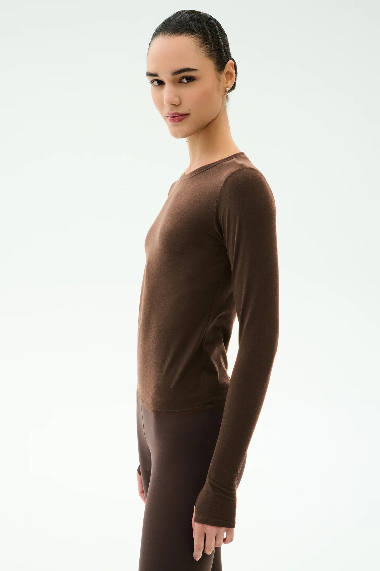 Splits59- AIRWEIGHT LITE LONG SLEEVE WAIST LENGTH CHOCOLATE