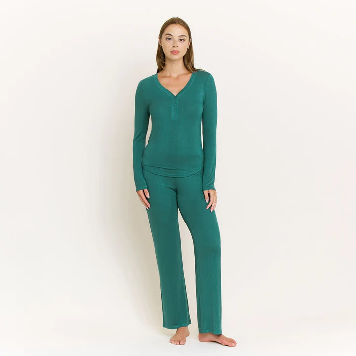 HONEYDEW- DREAMLAND LONG HENLEY SET IN MISTLETOE